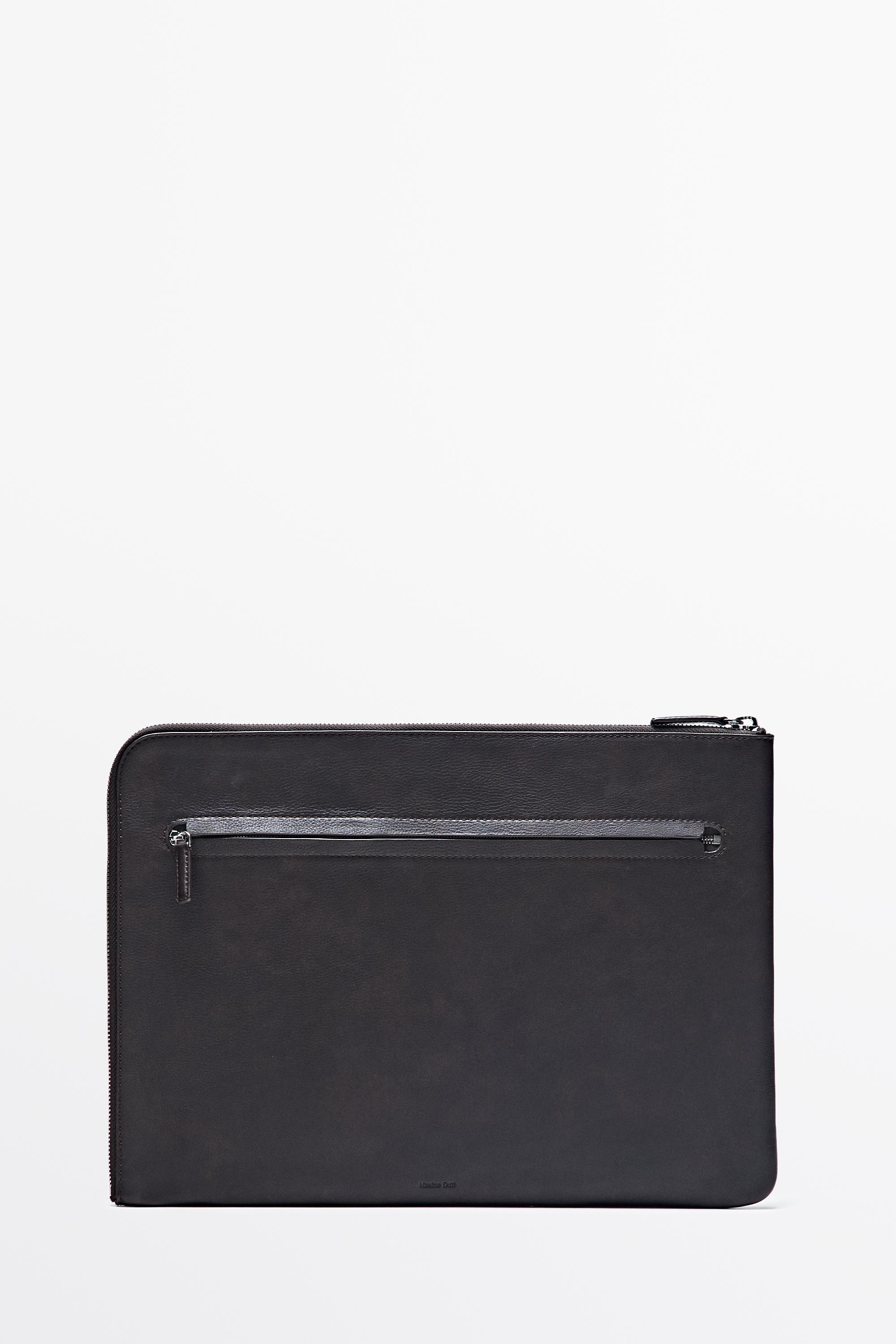 Large Nappa leather laptop sleeve