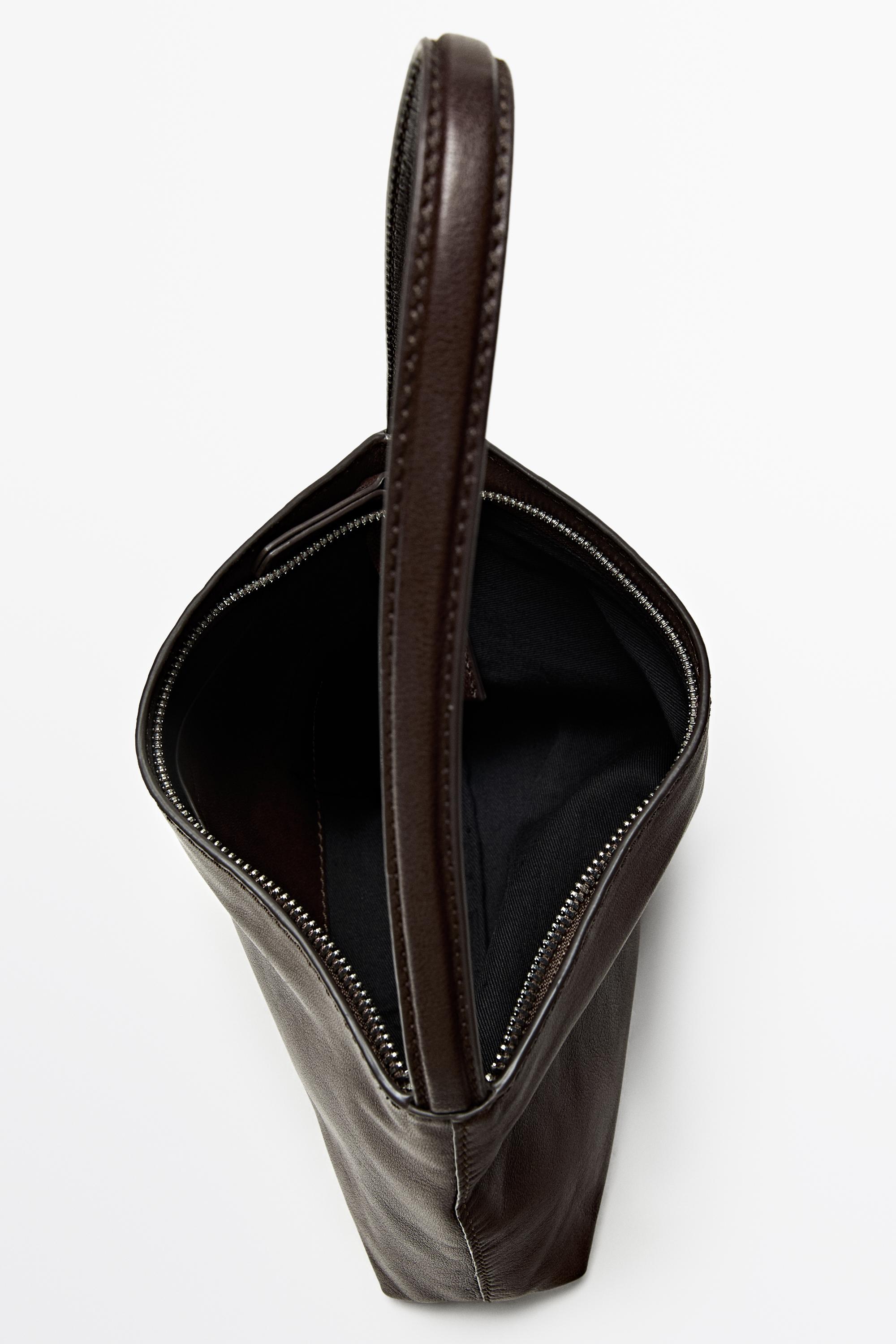 Small nappa leather shoulder bag — BROWN