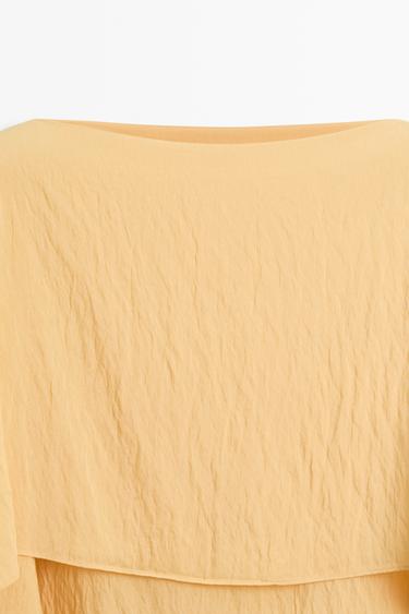 Flowing cape-style blouse — Yellow 9