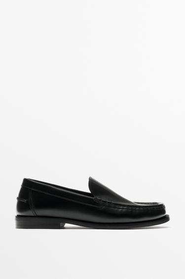 Smooth leather loafer — BLACK 1