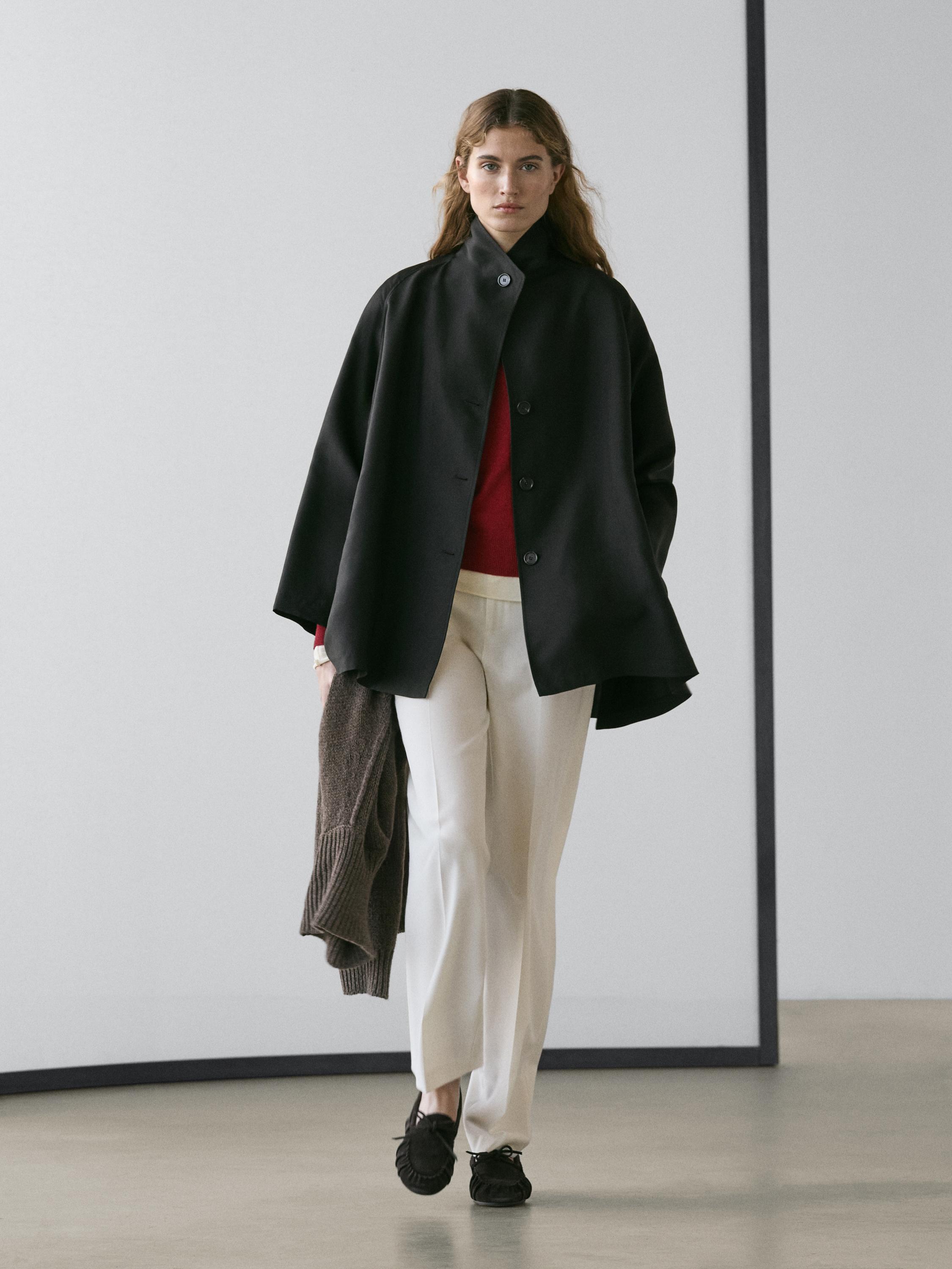 Straight-leg flowing trousers — CREAM