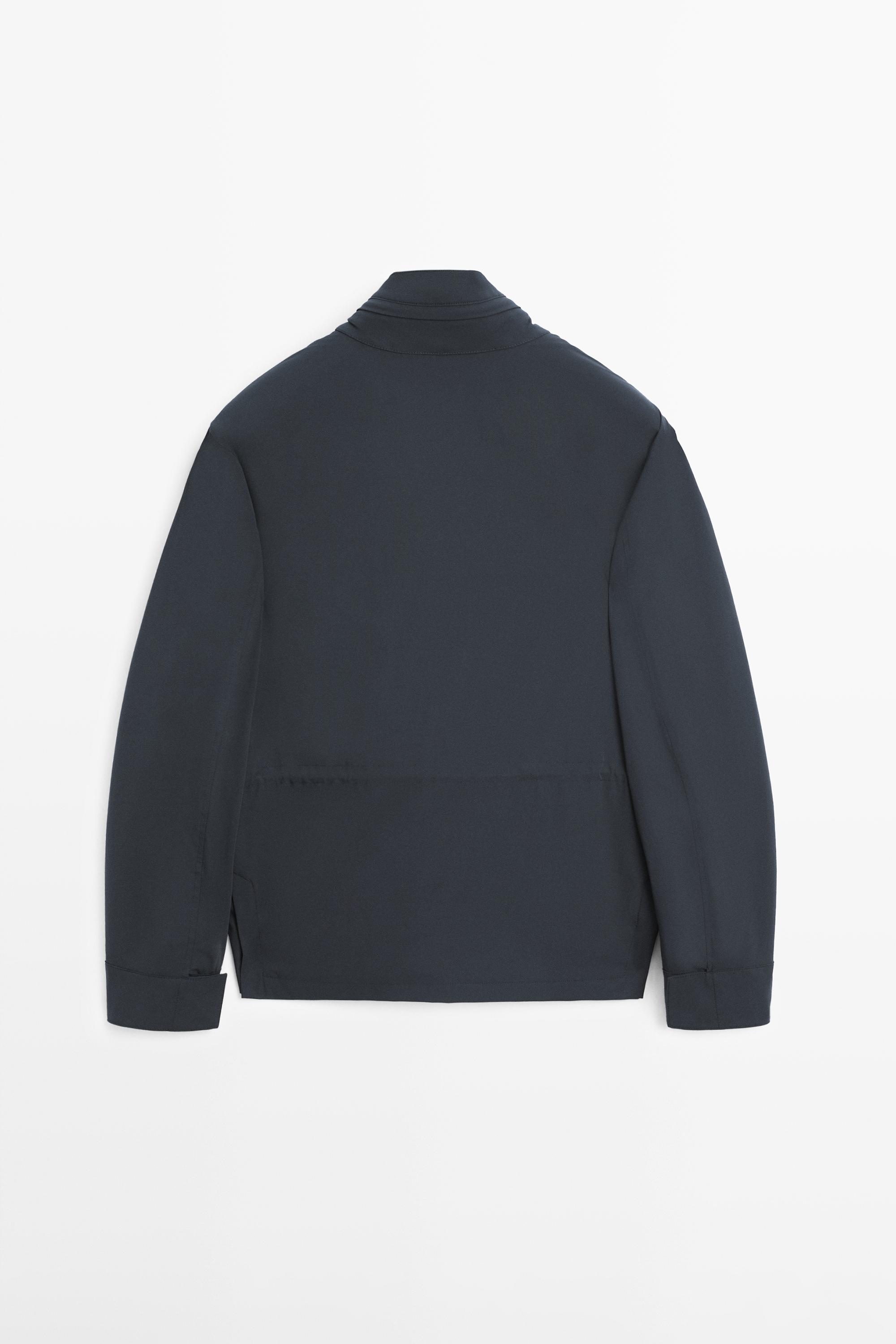 Stretch fabric jacket — NAVY BLUE