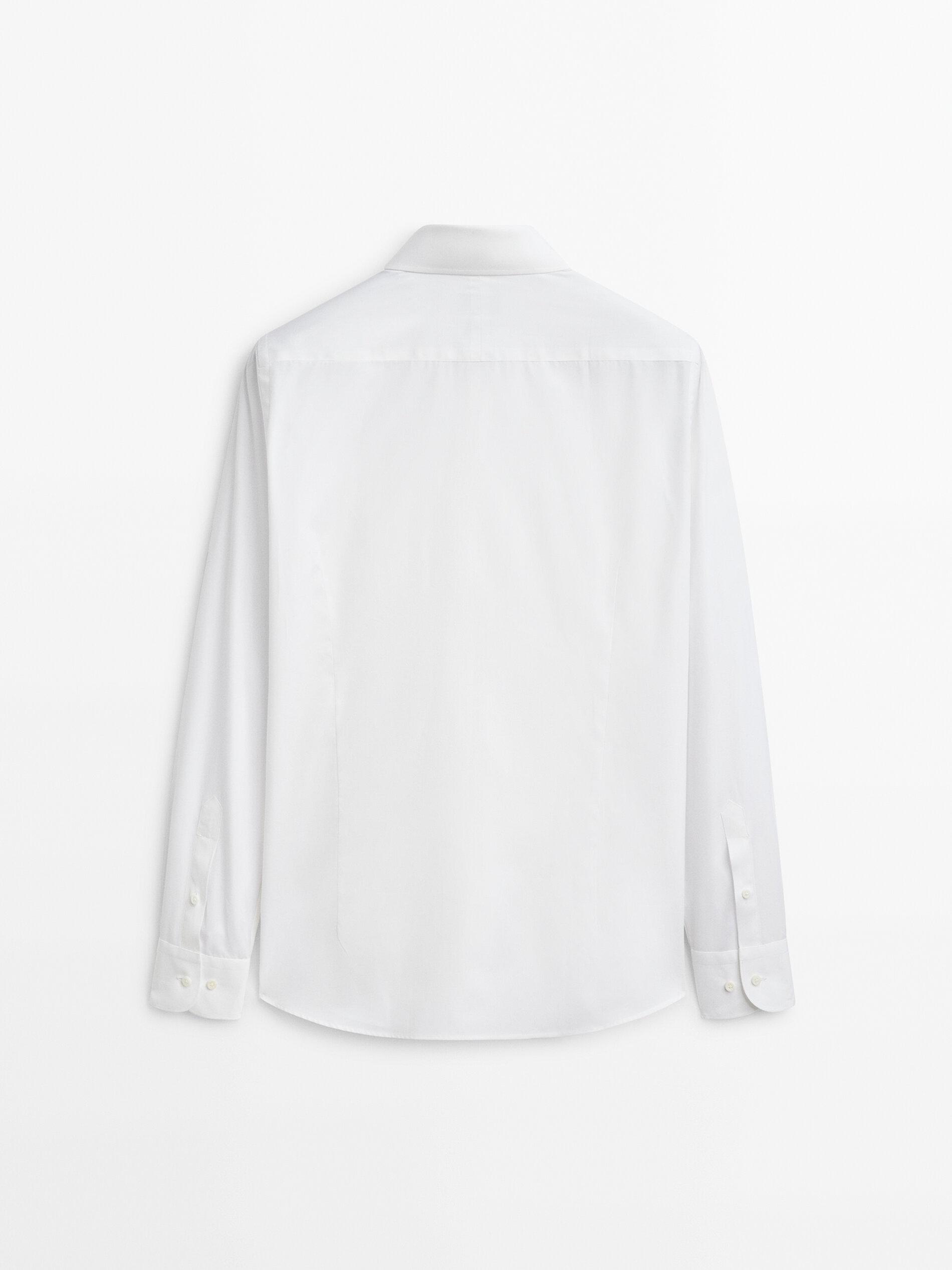 Slim fit easy iron poplin shirt