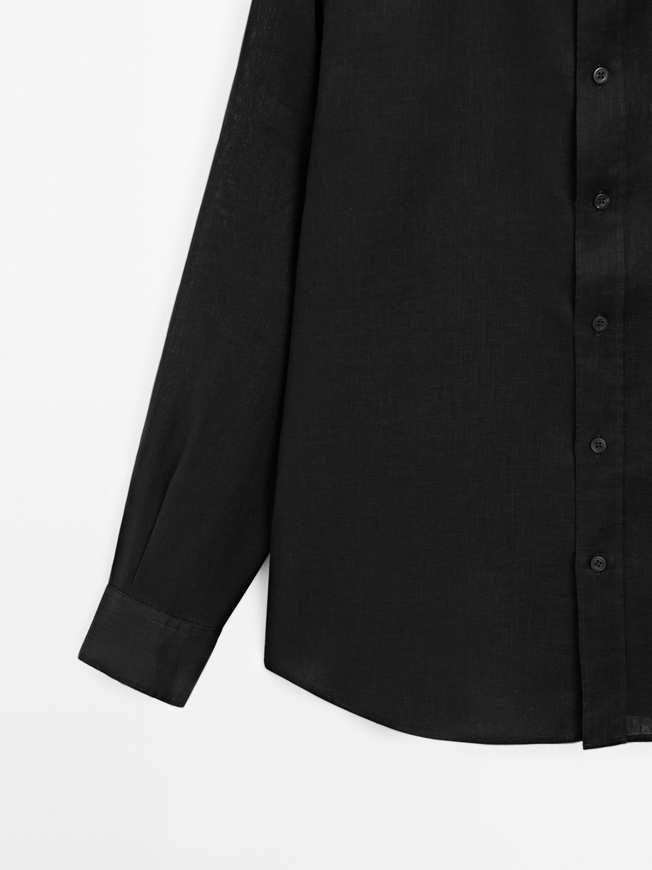 100% linen slim fit shirt