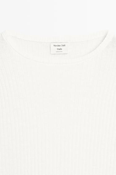 Fringe detail knit sweater - STUDIO — WHITE 9