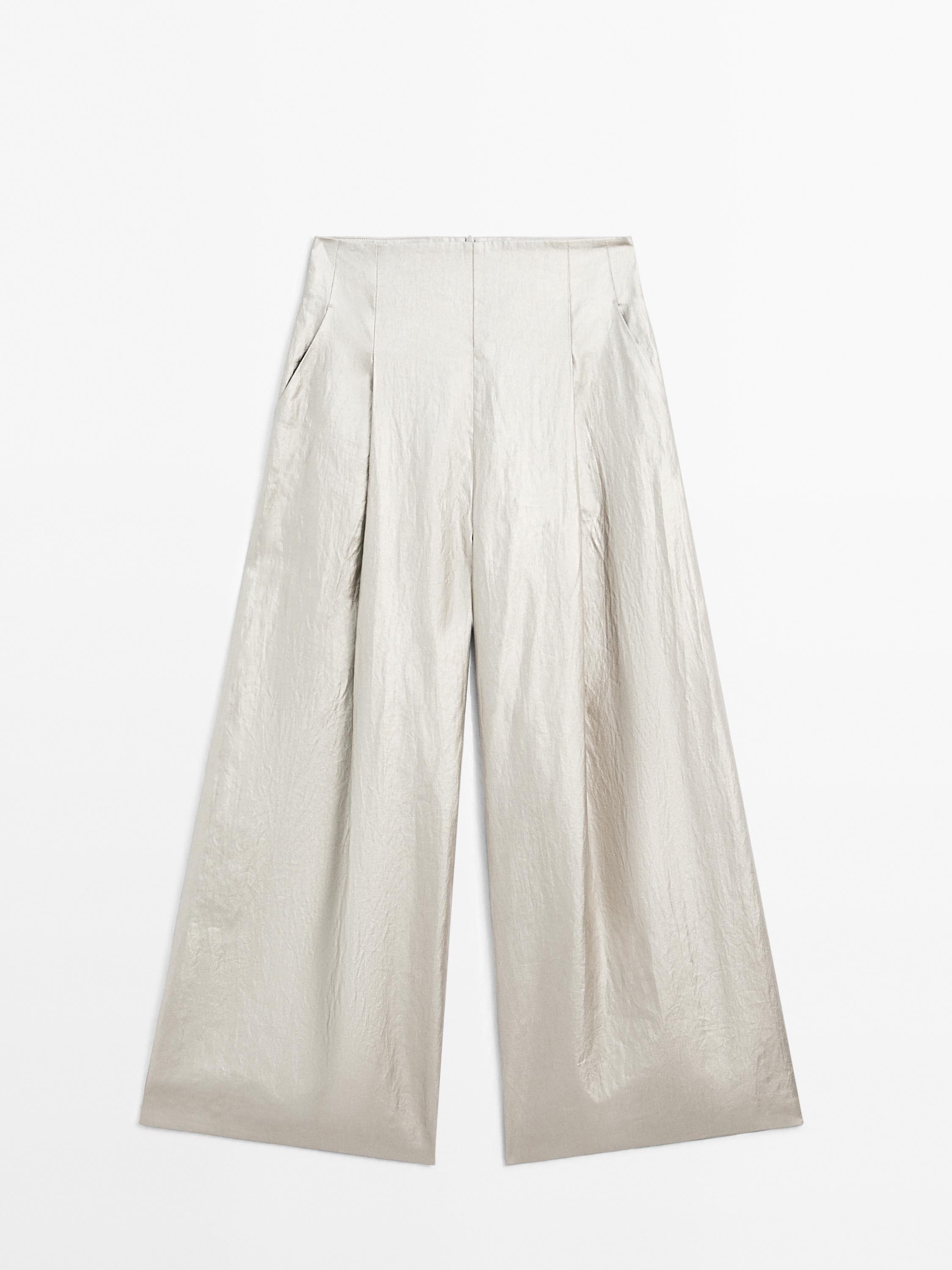 Metallichose aus Leinenmischgewebe - Studio