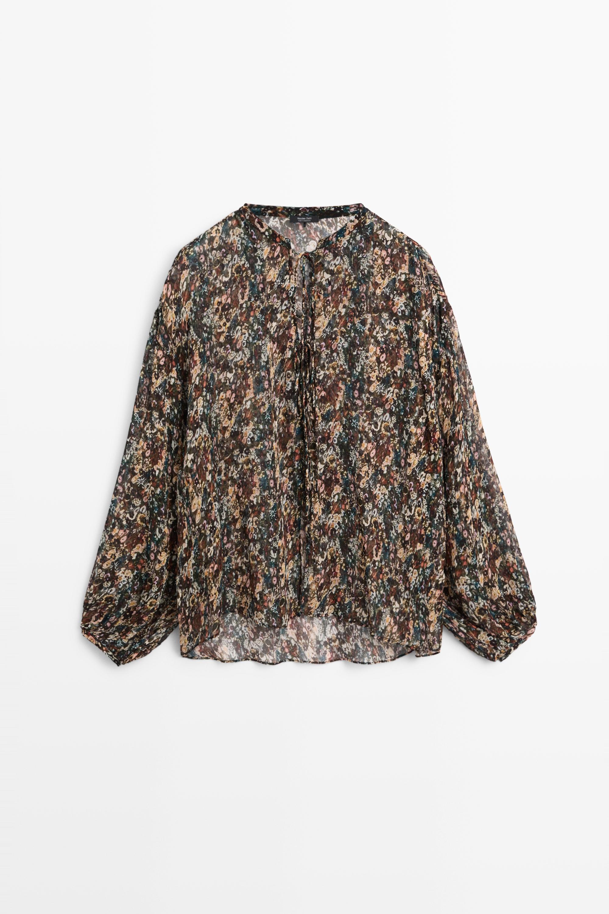 Camisa fluida detalle estampado