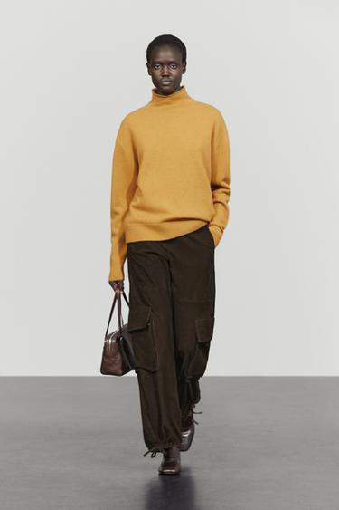 100% cashmere oversize knit sweater — MUSTARD YELLOW 8