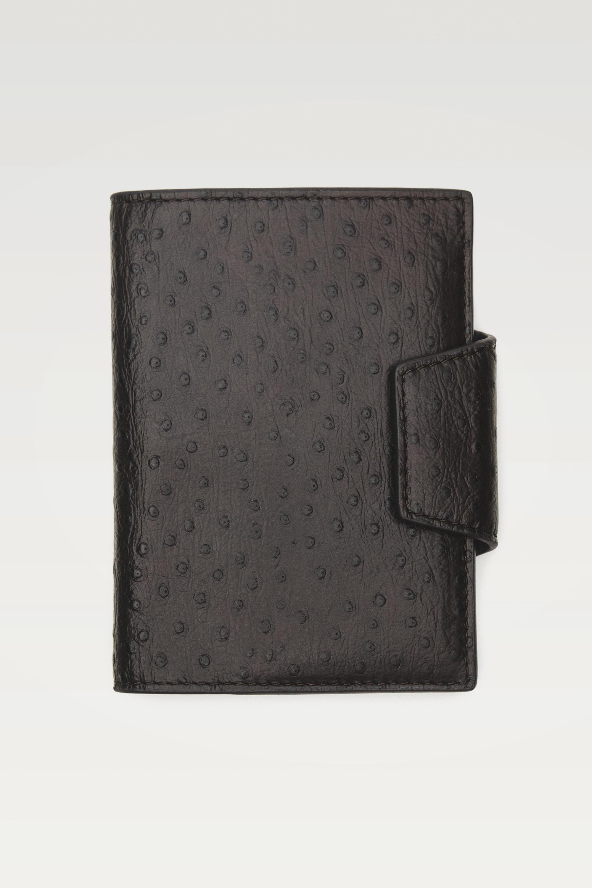 Textured leather passport holder