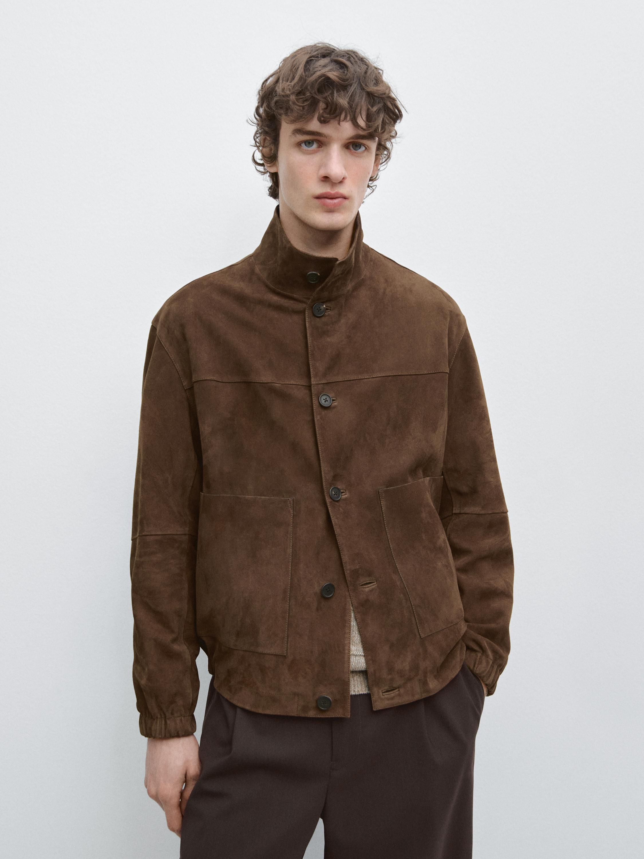 Suede leather jacket