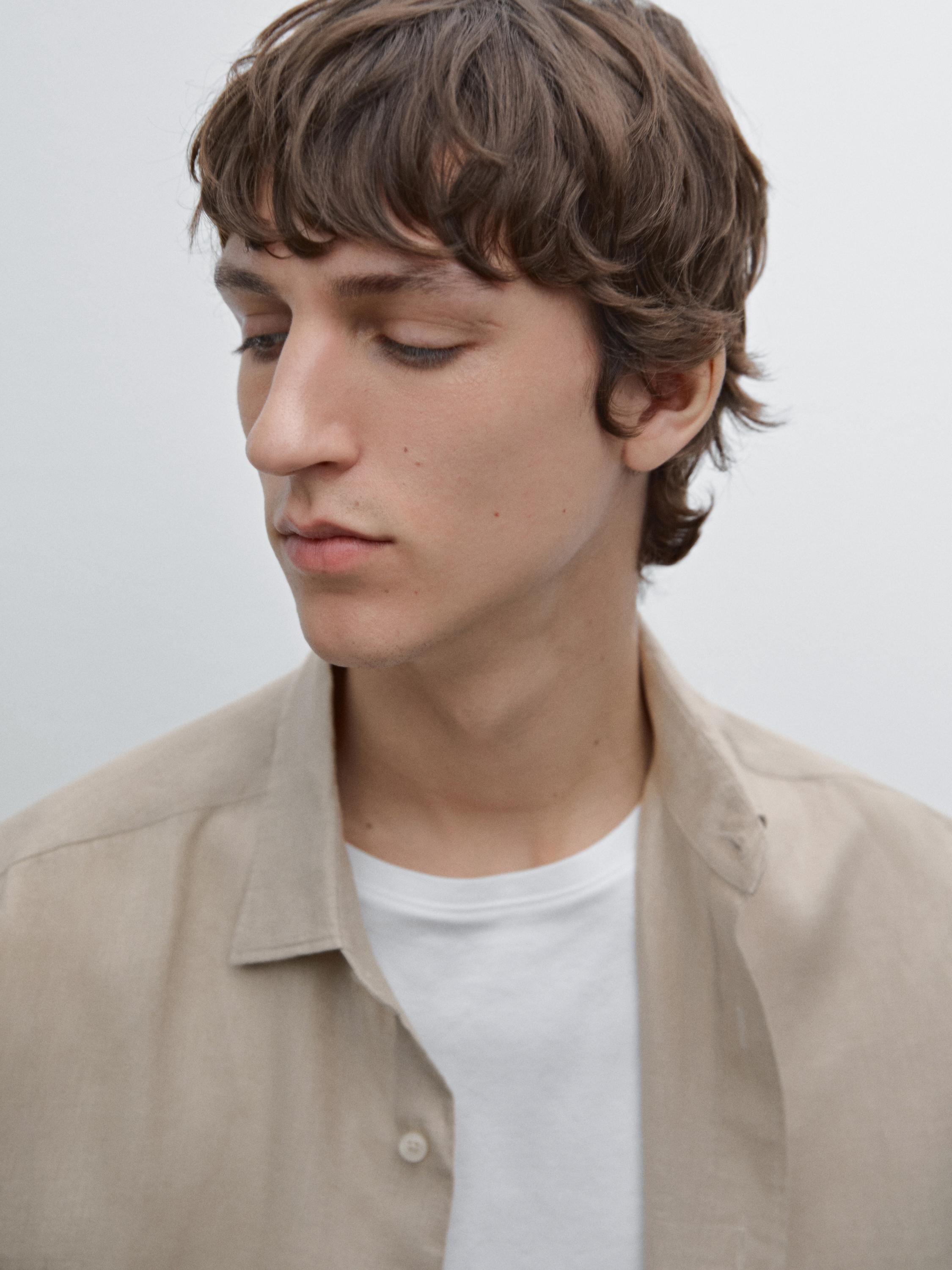 100% linen slim fit shirt
