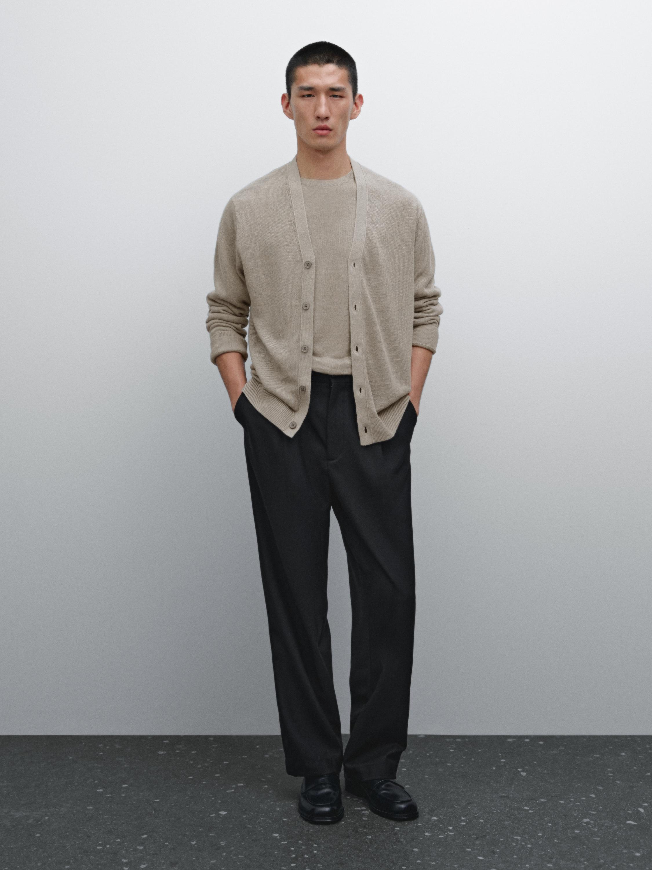 100% linen knitted cardigan