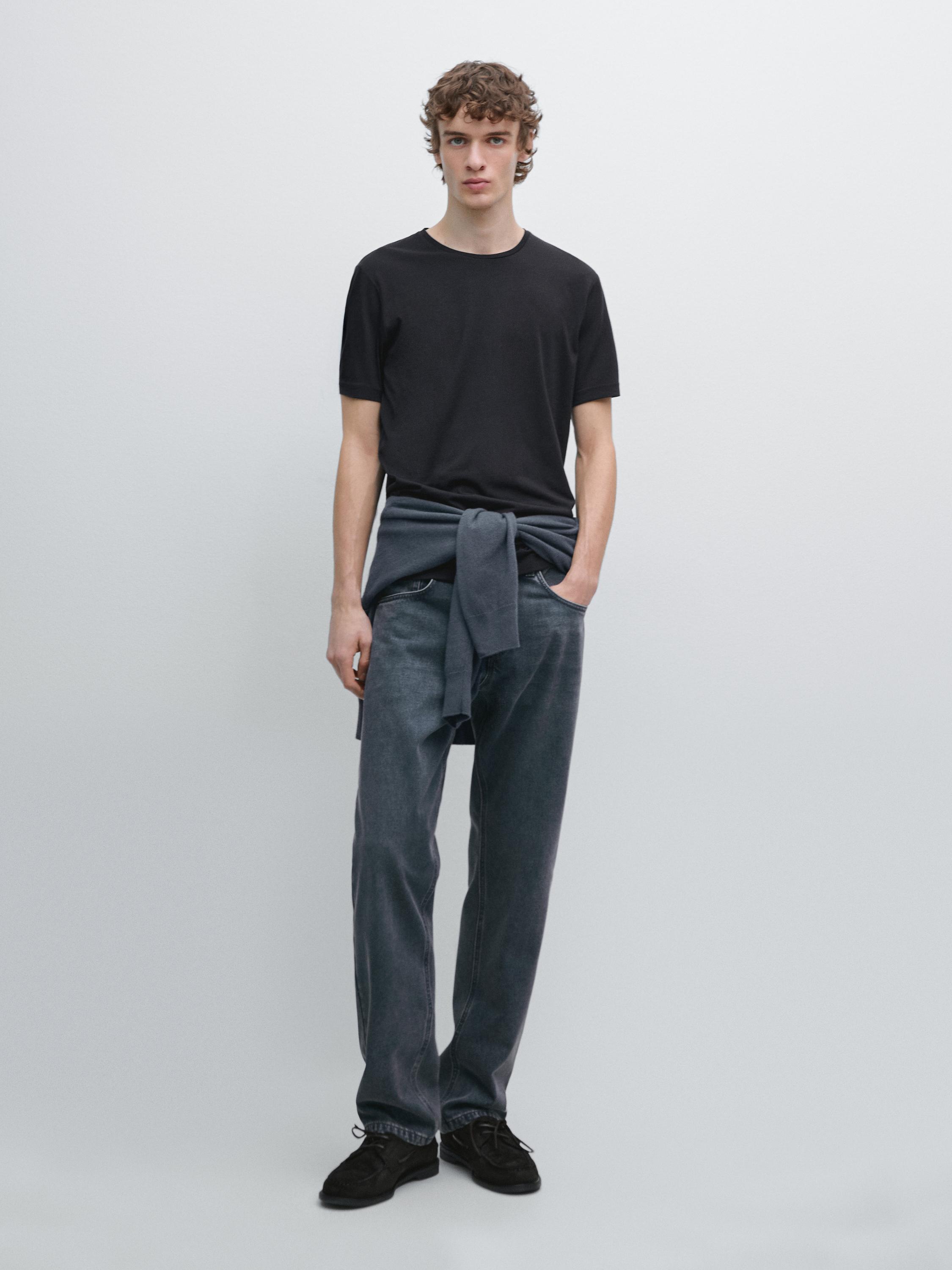 Short sleeve wool blend T-shirt