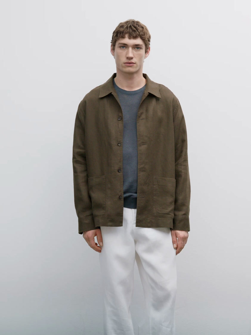 100% linen overshirt