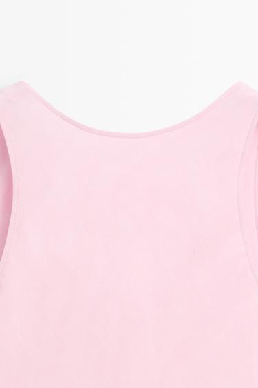 Flowing linen-blend midi dress — PASTEL PINK 4