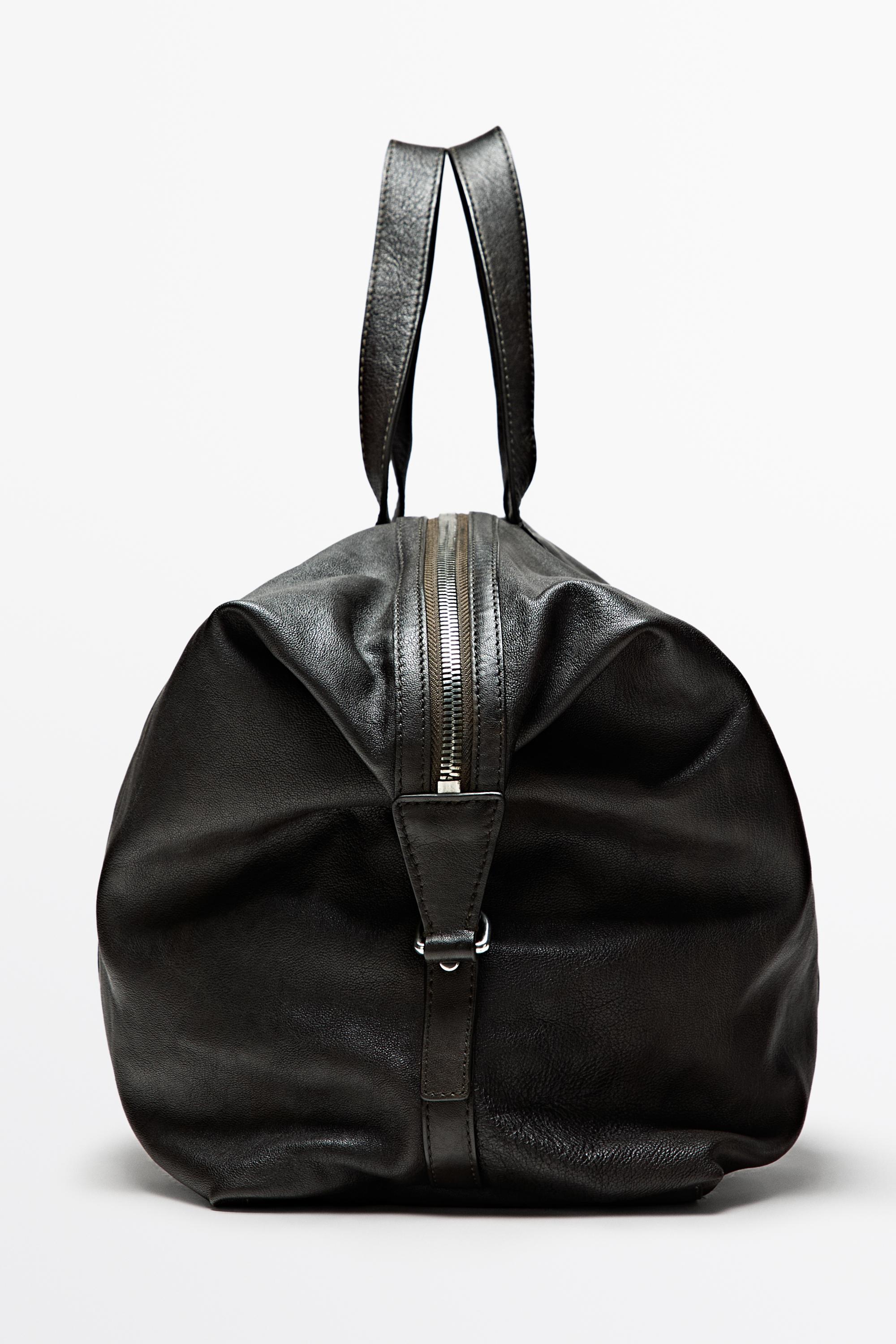 Nappa leather sport bag — KHAKI