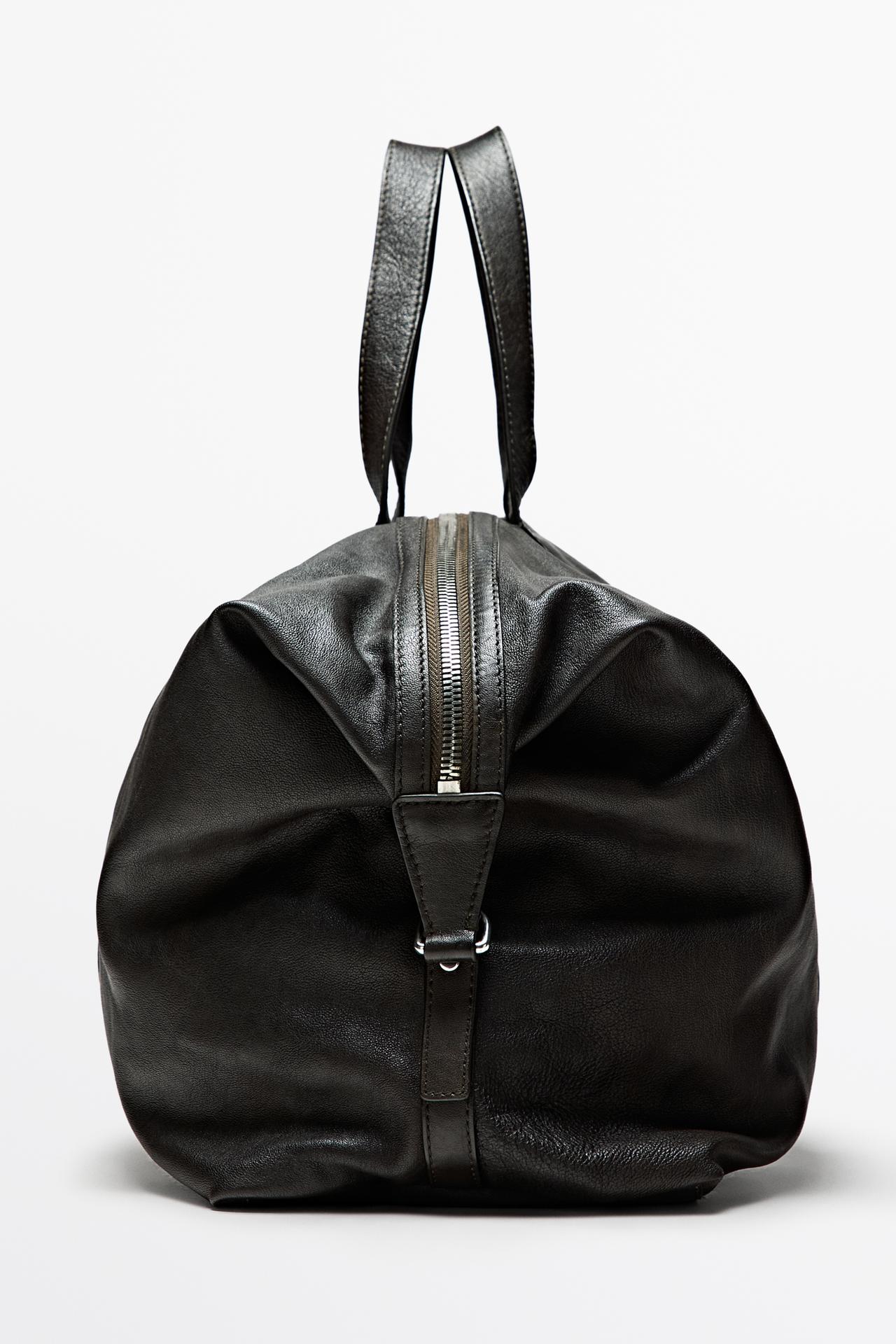 Nappa leather sport bag — KHAKI