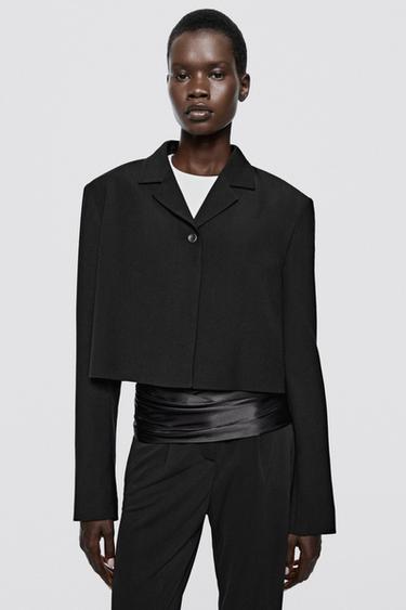 Cropped wool blazer - LIMITED EDITION — BLACK 2