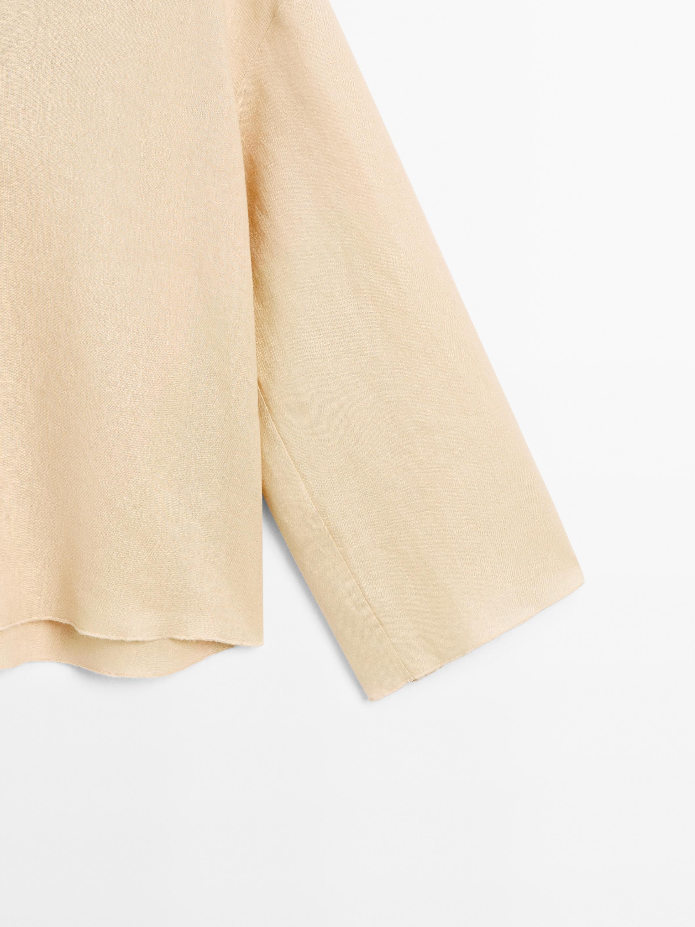 Flowing shirt with rhinestone cord detail