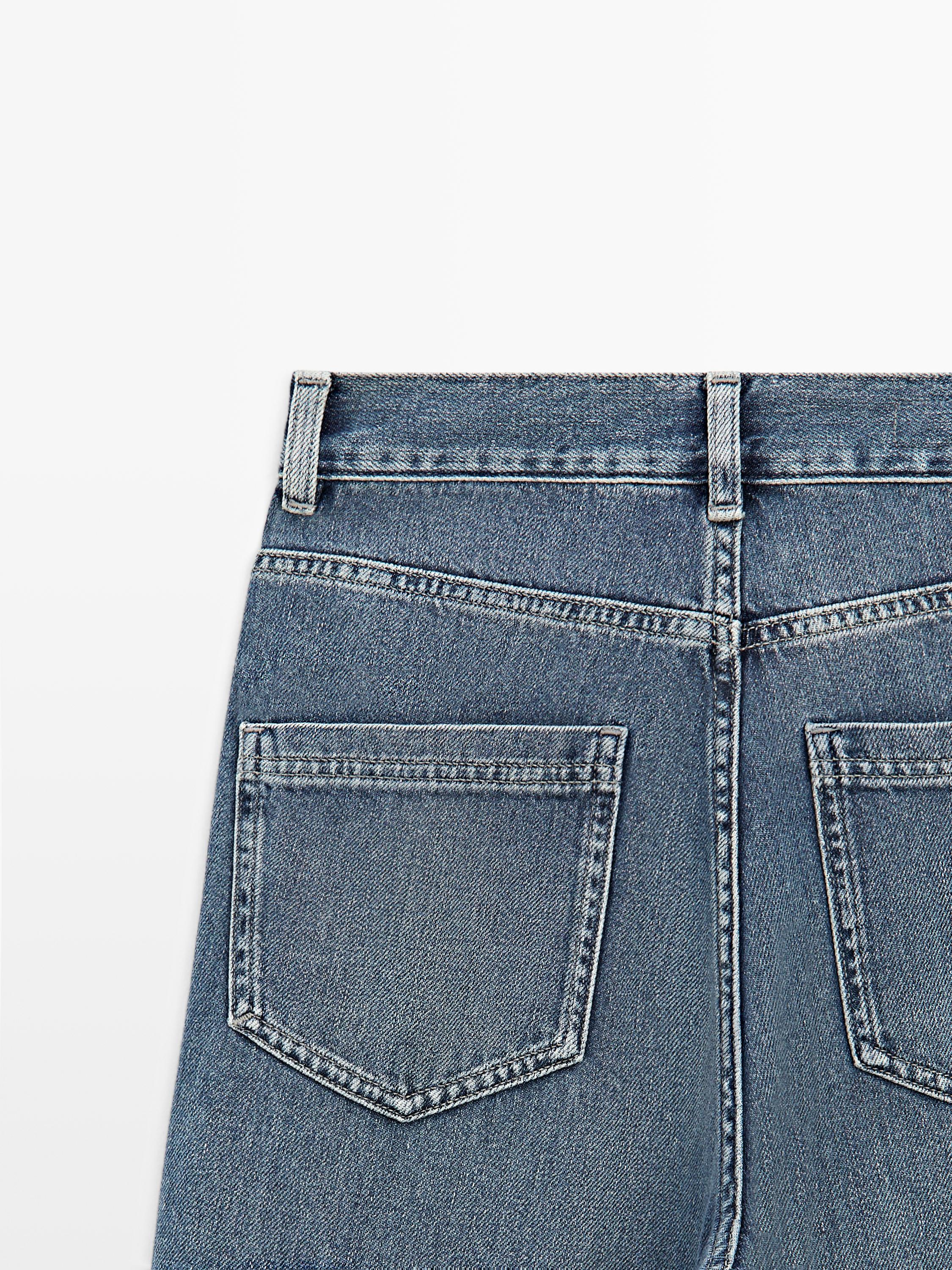 High-waist wide-leg jeans — MEDIUM BLUE