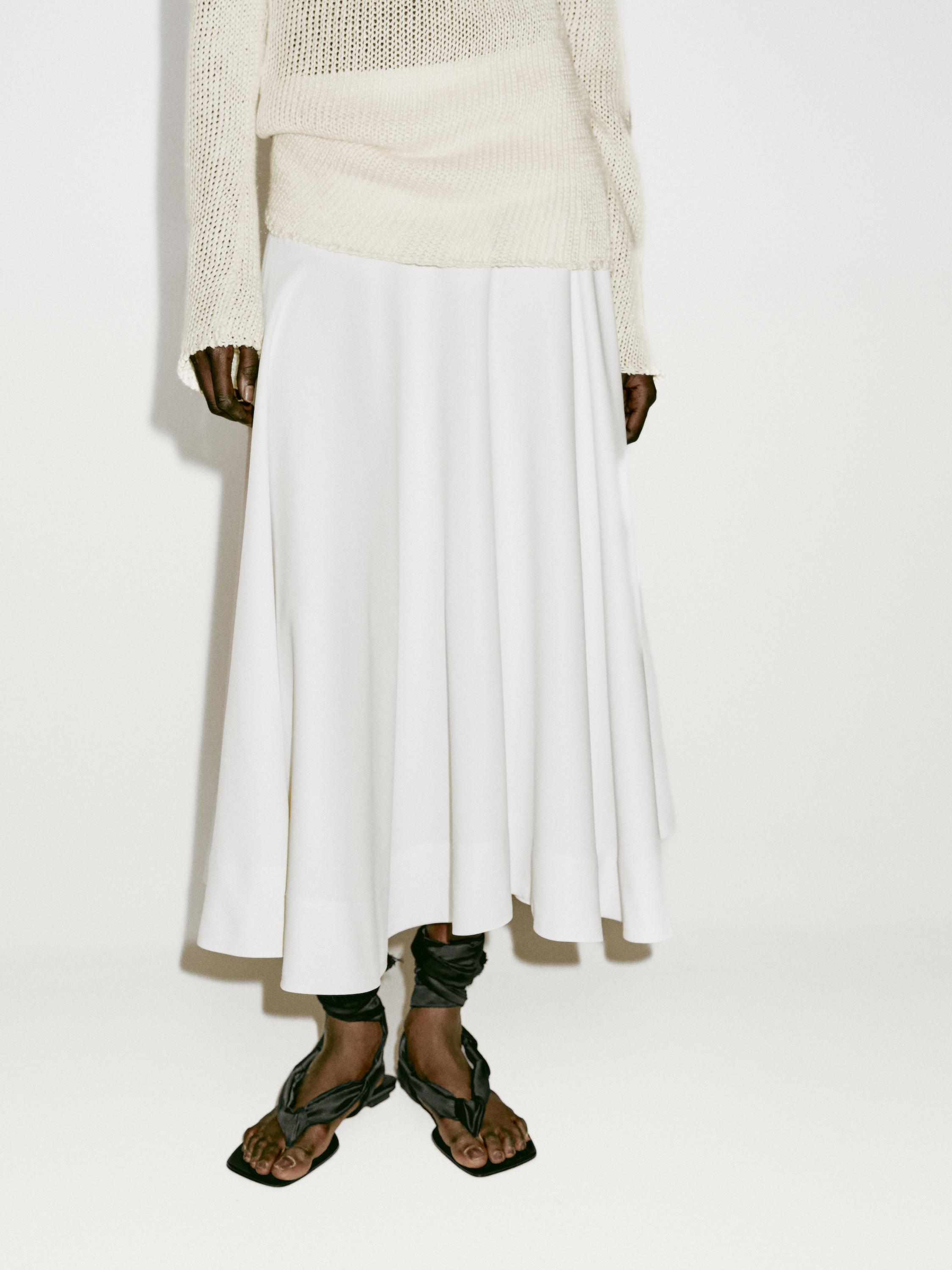 Flowing midi skirt with corset belt detail - Limited Edition