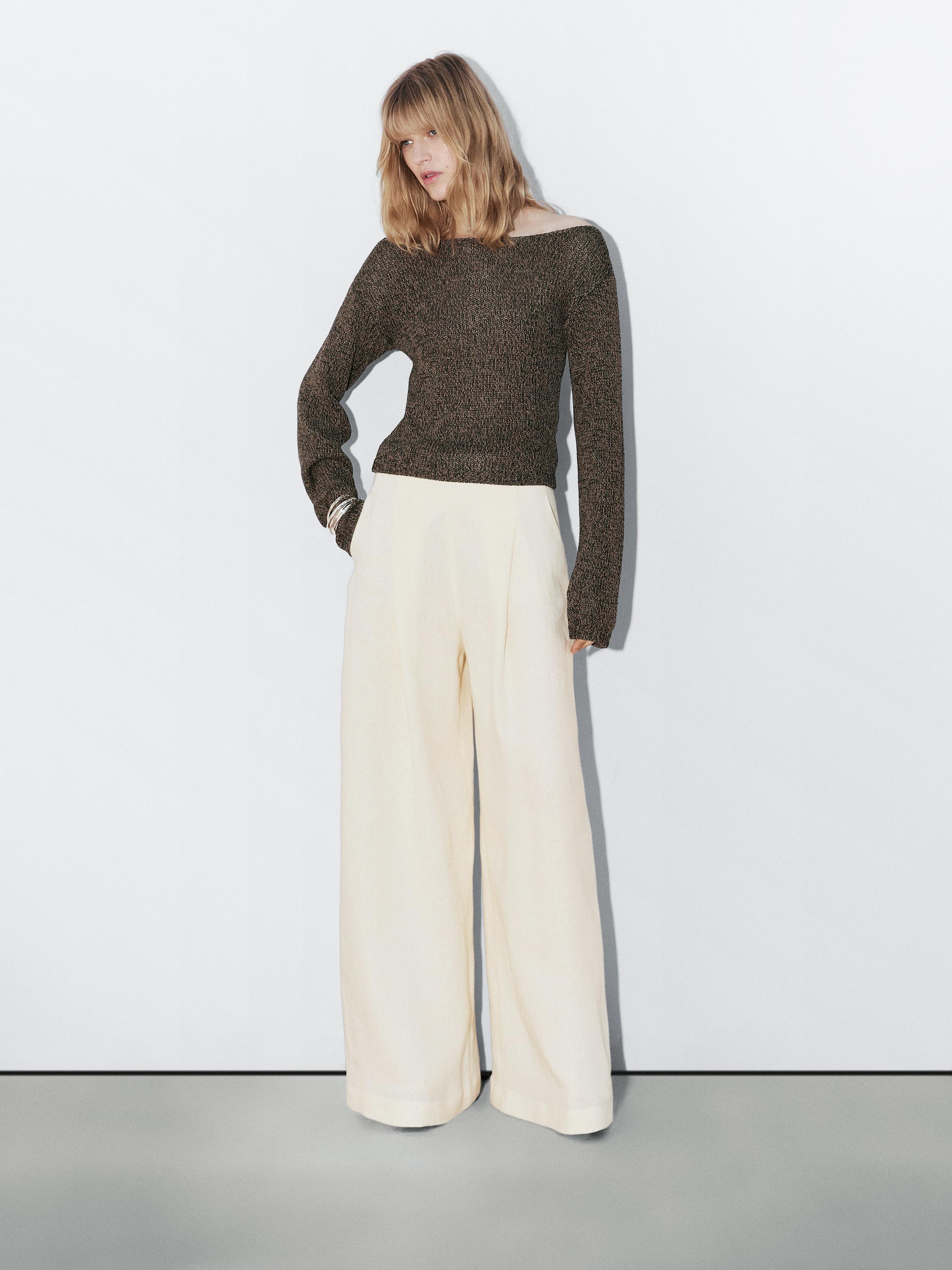 Wide-leg linen trousers - STUDIO