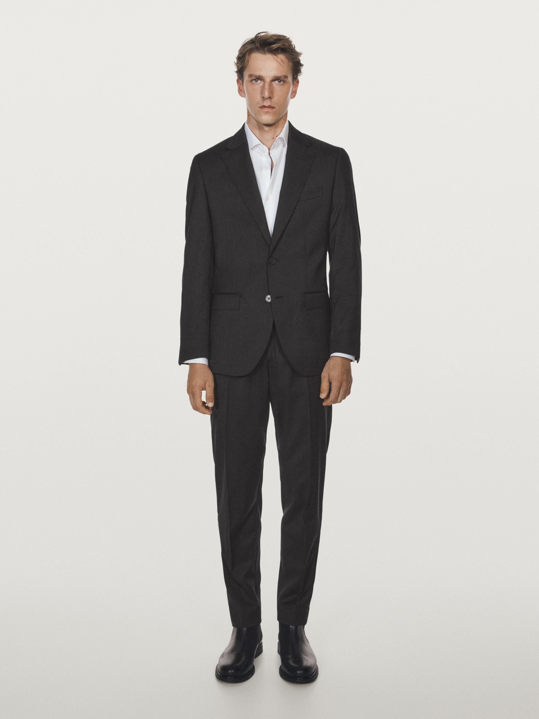 Cold wool suit trousers — CHARCOAL