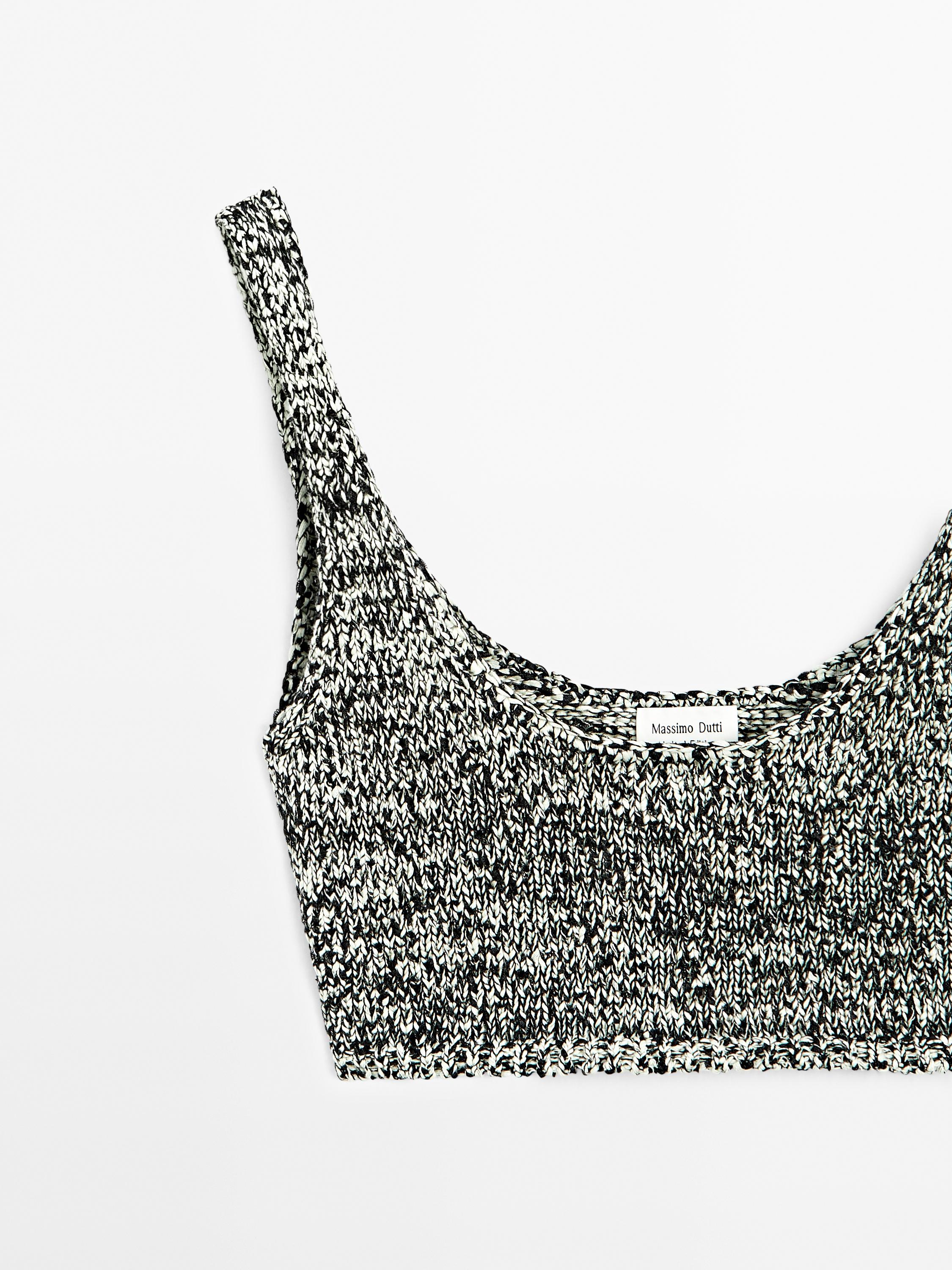 Short knit cotton blend bralette - Limited Edition