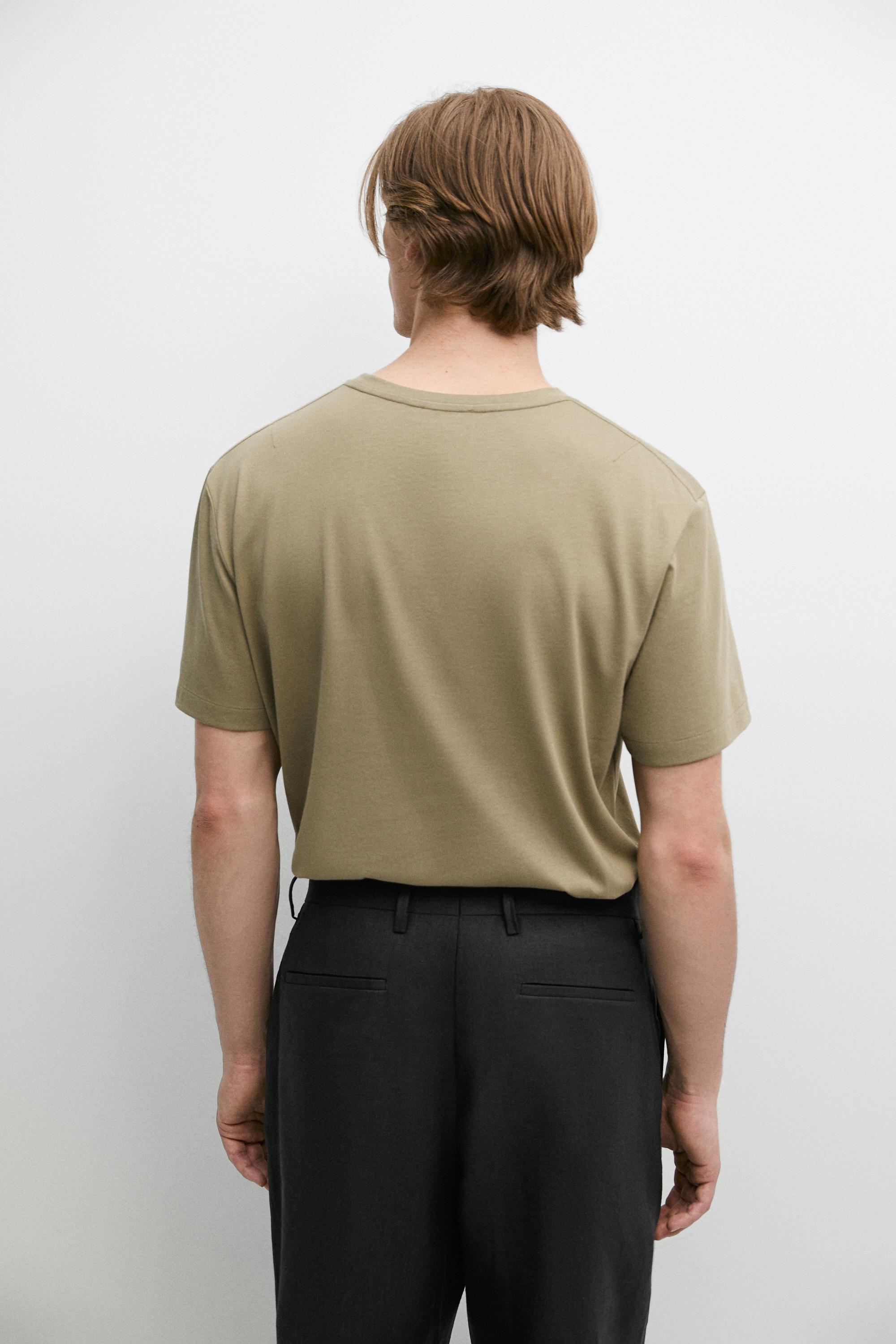 100% cotton short-sleeve T-shirt — PALE GREEN