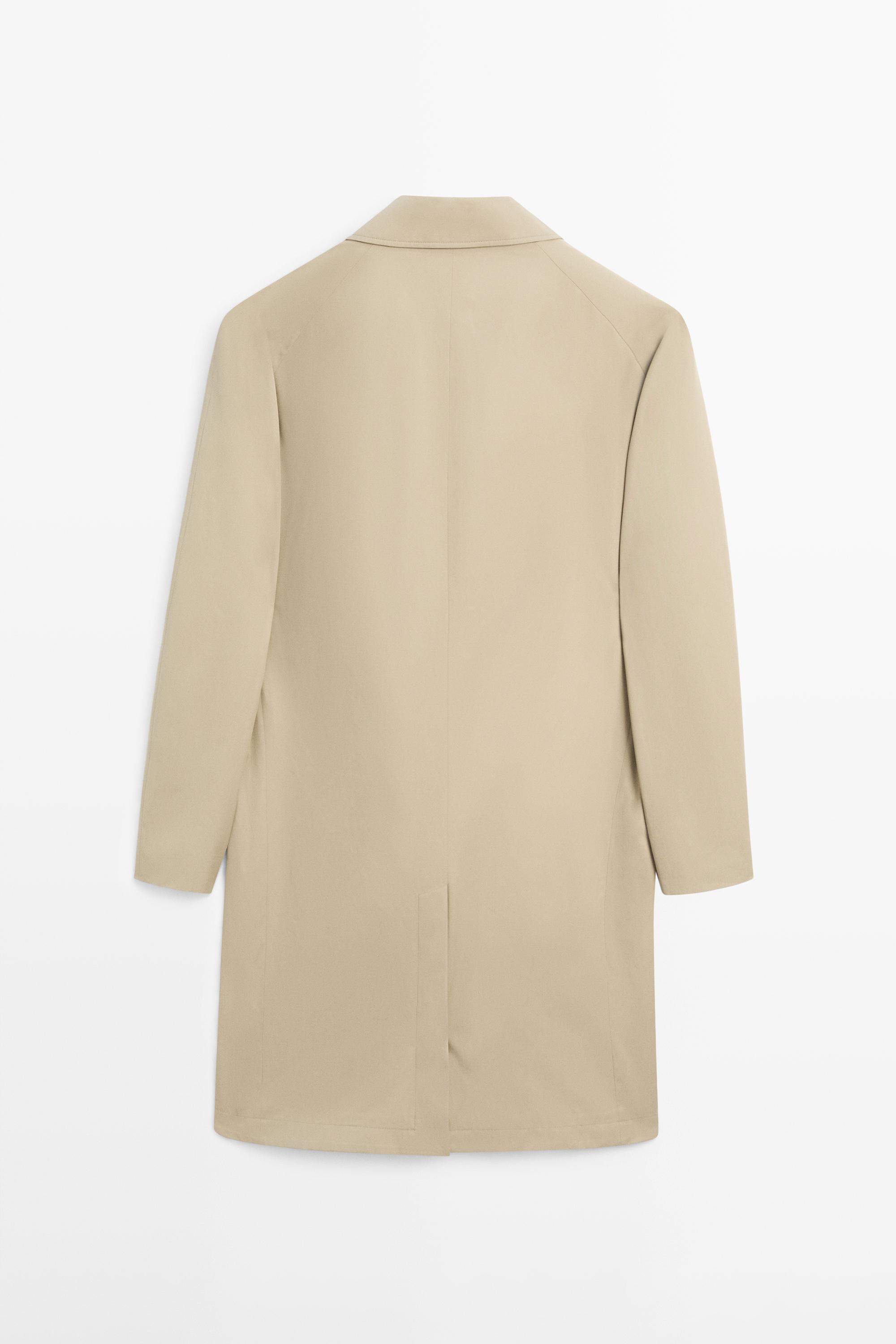 Lightweight cotton trench coat — BEIGE