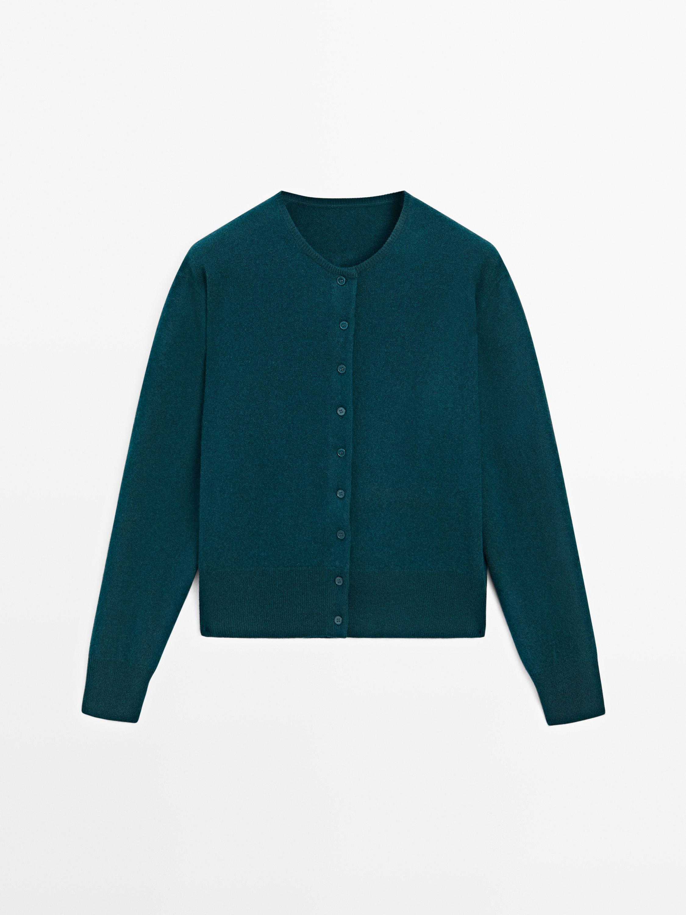 Cardigan in maglia misto lana