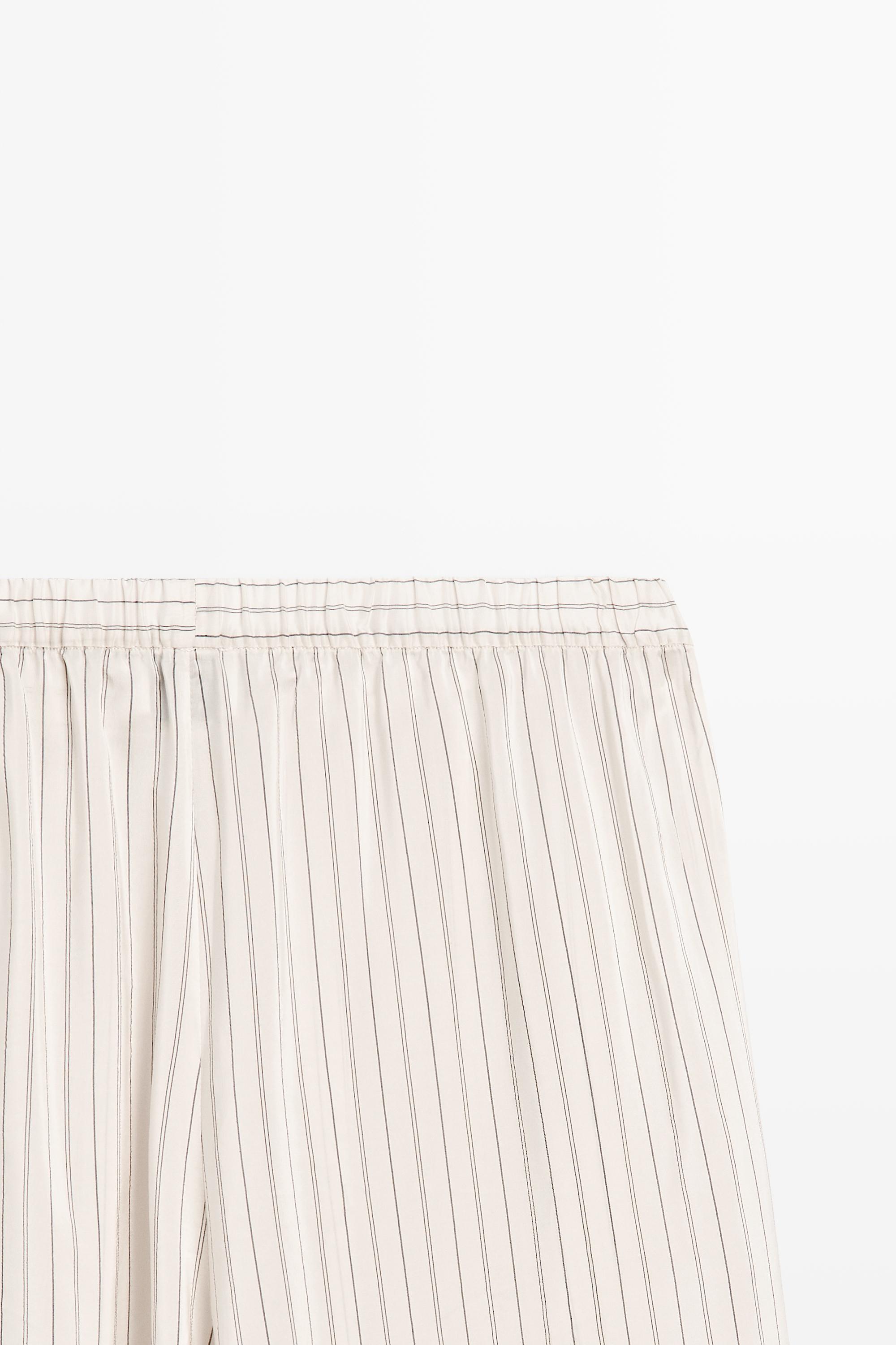 Striped flowing drop crotch pants - STUDIO — CREAM