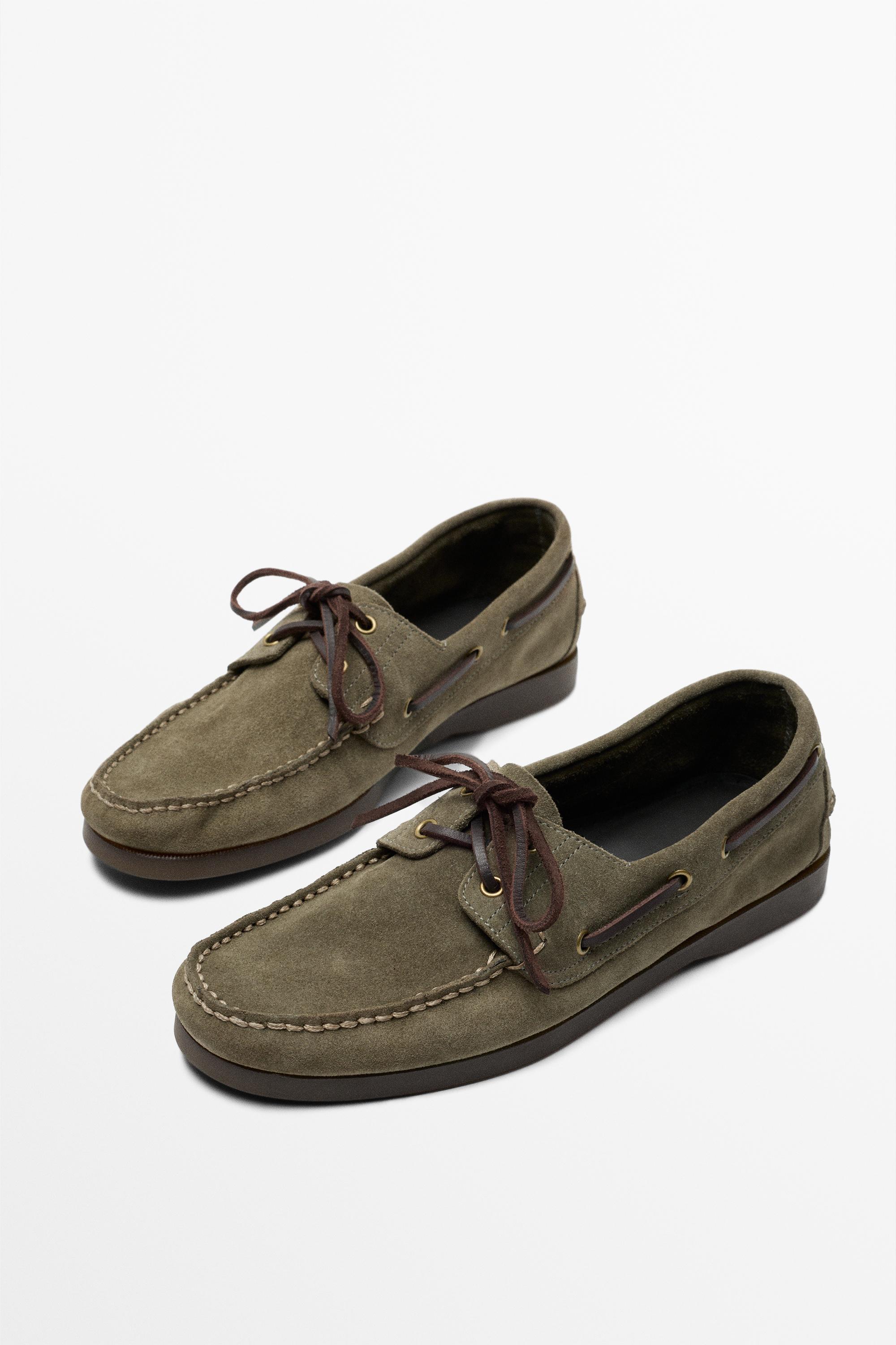 Leather boat shoe — BOTTLE
