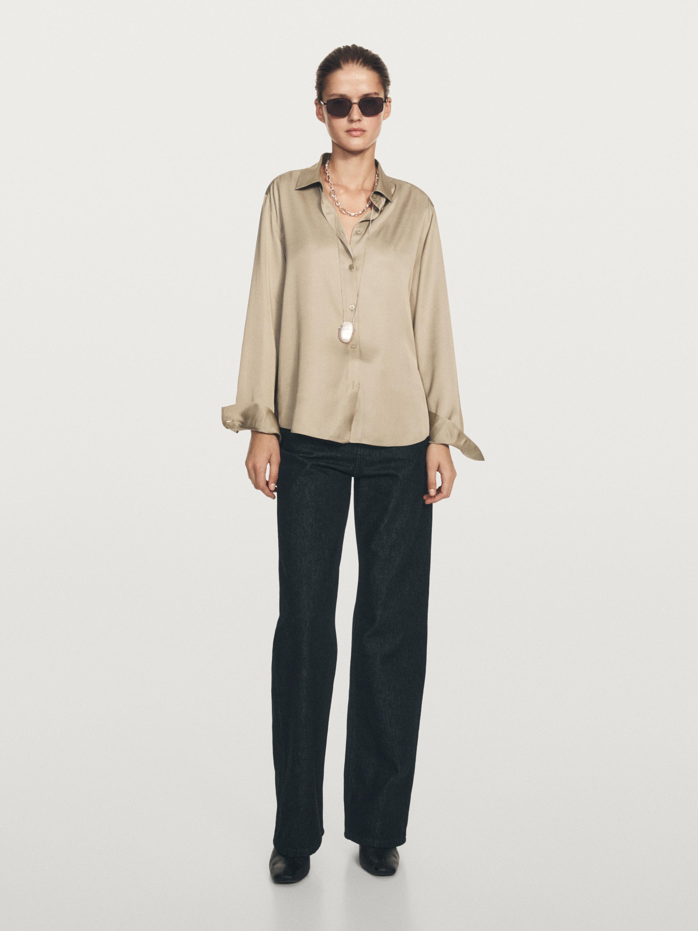 Flowing satin shirt