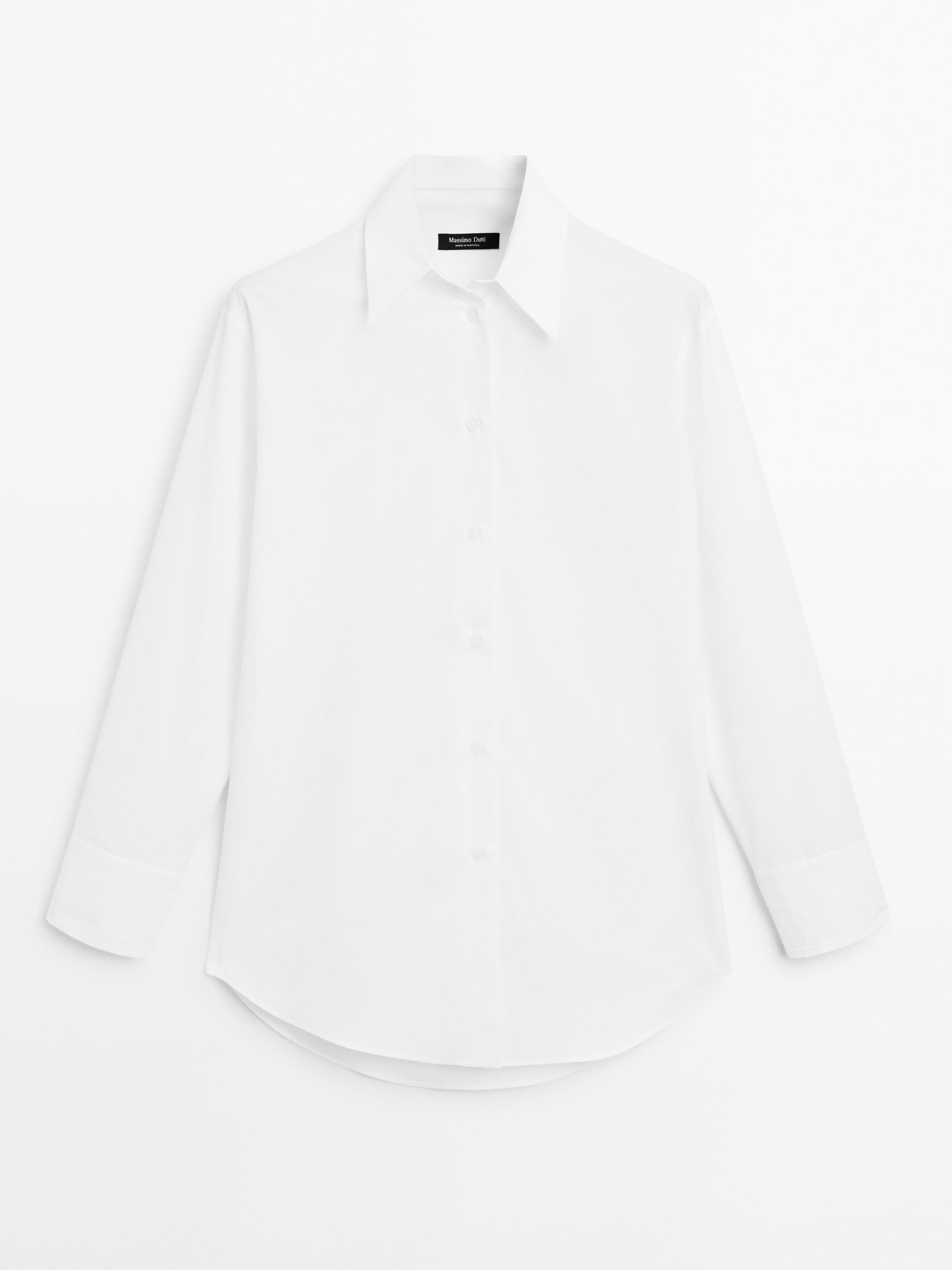 Oversize cotton poplin shirt