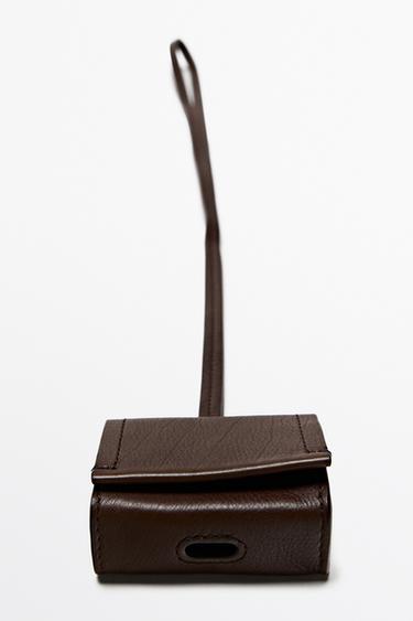 Nappa leather AirPods case — BROWN 3