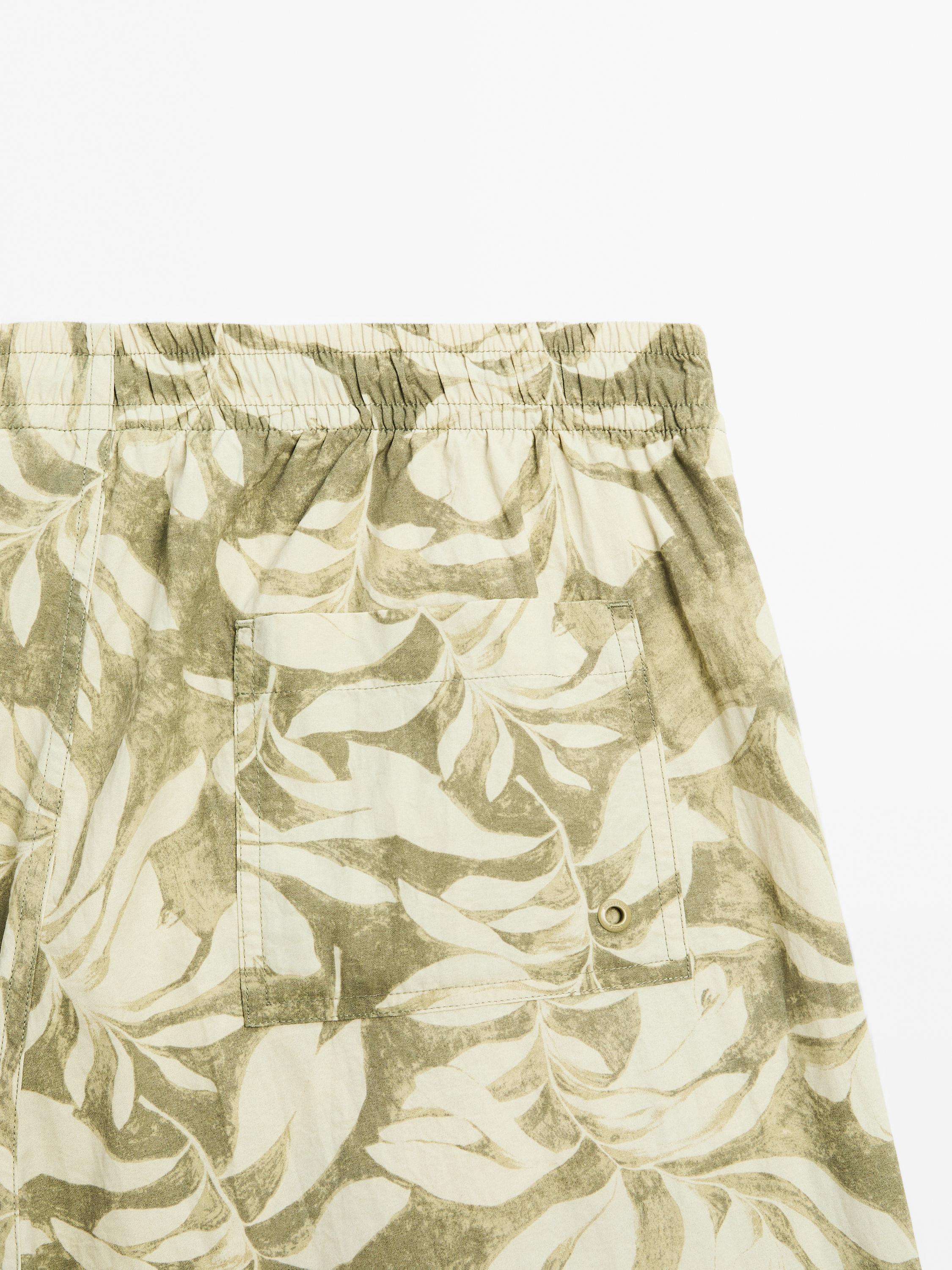 Regular fit printed swimming trunks