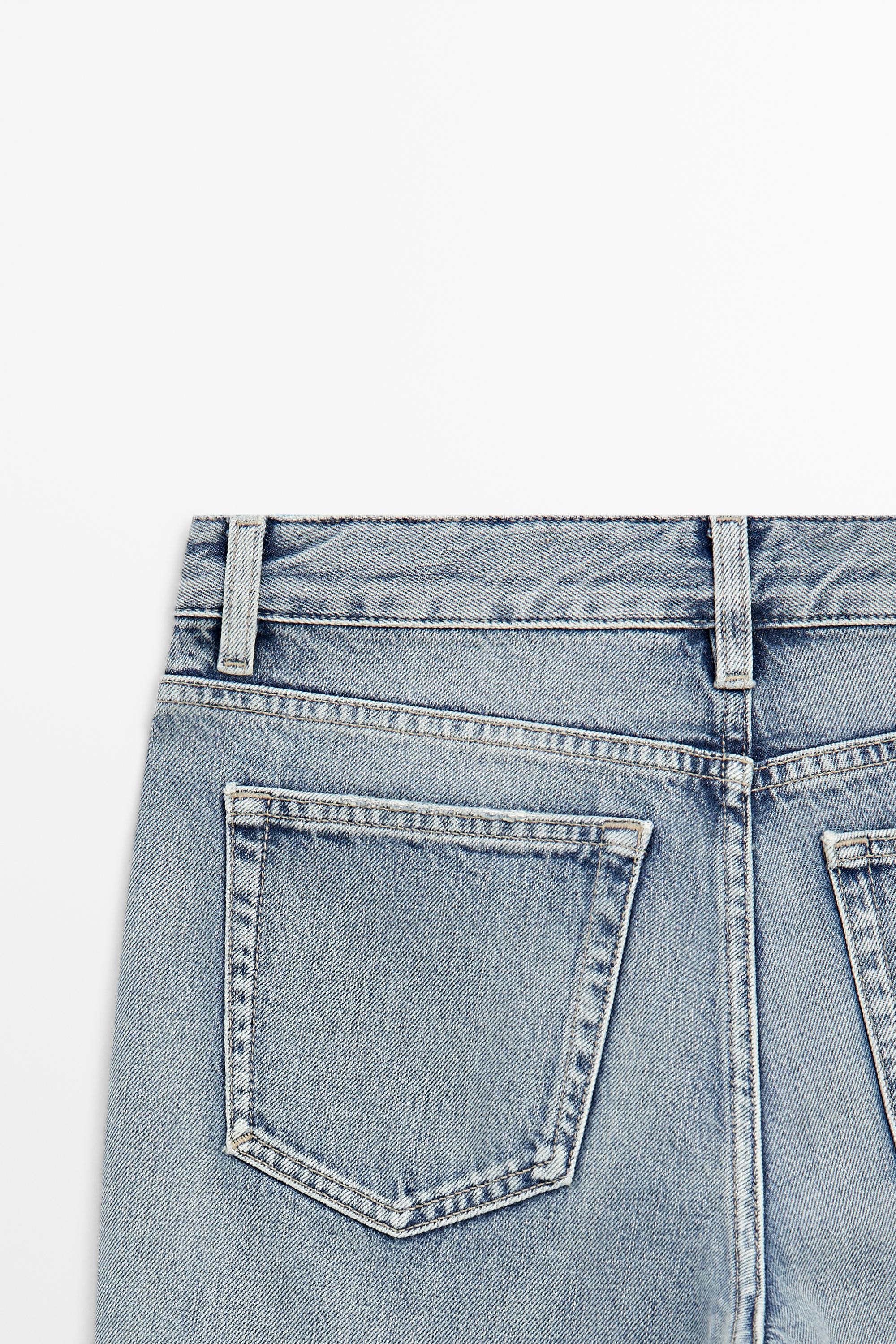 Mid-rise wide-leg jeans — Light Blue