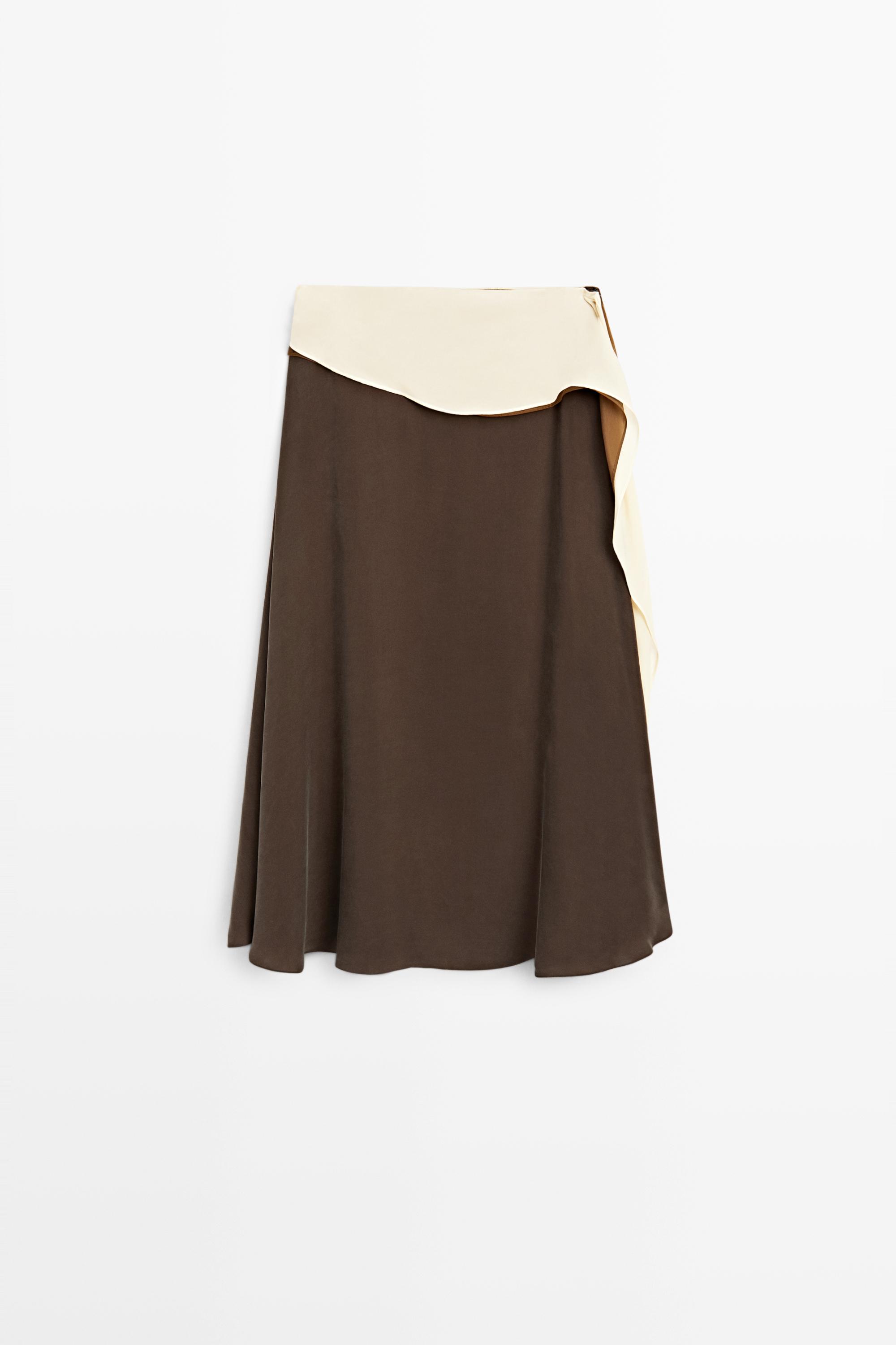 Faldilla midi detall volant contrast