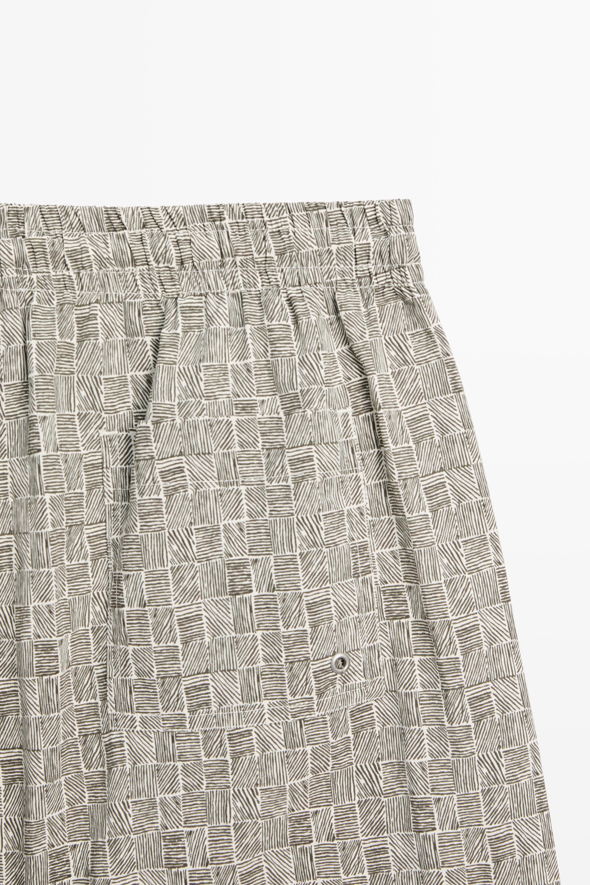 Printed swimming trunks — KHAKI
