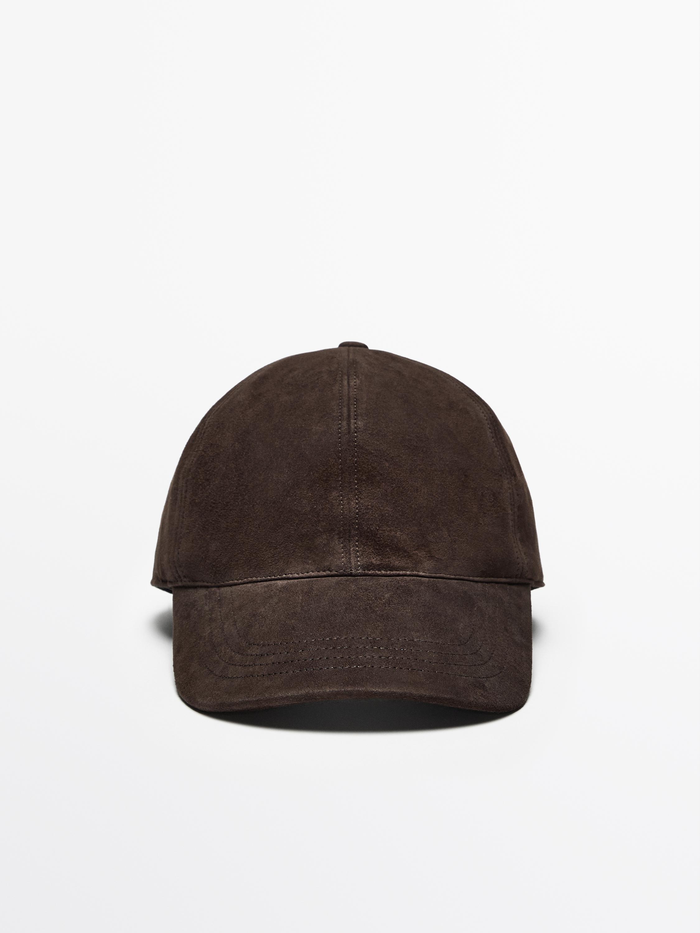 Suede leather cap