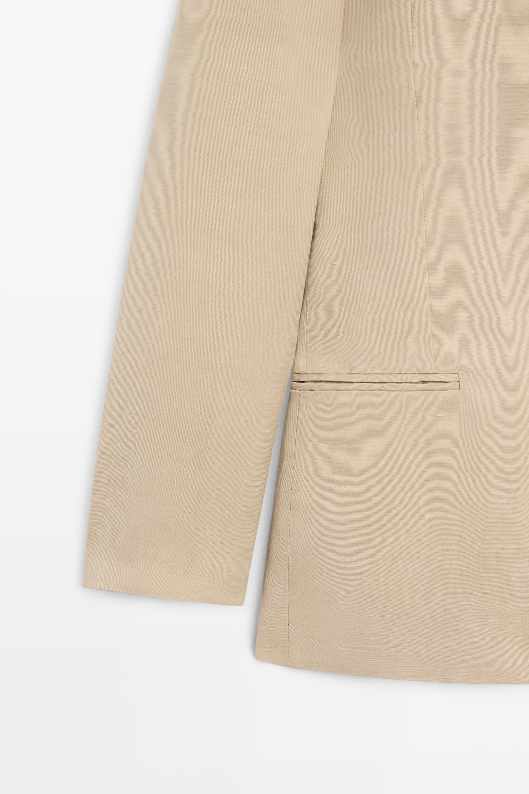 Flowing buttoned blazer — BEIGE