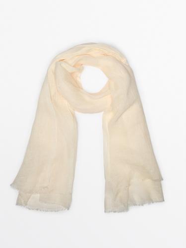 Plain 100% linen scarf — CREAM 5