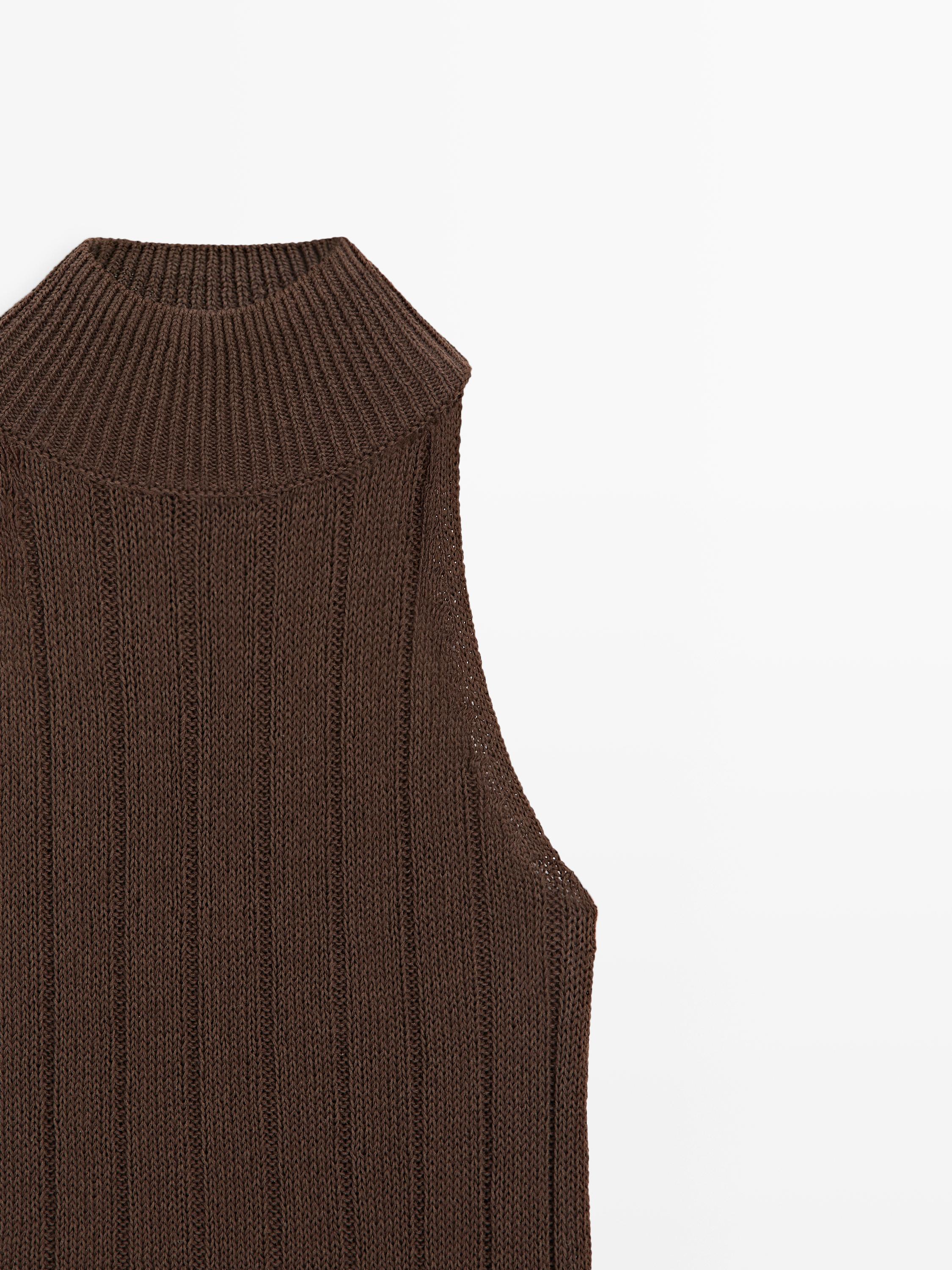 Top halter mezcla algodón