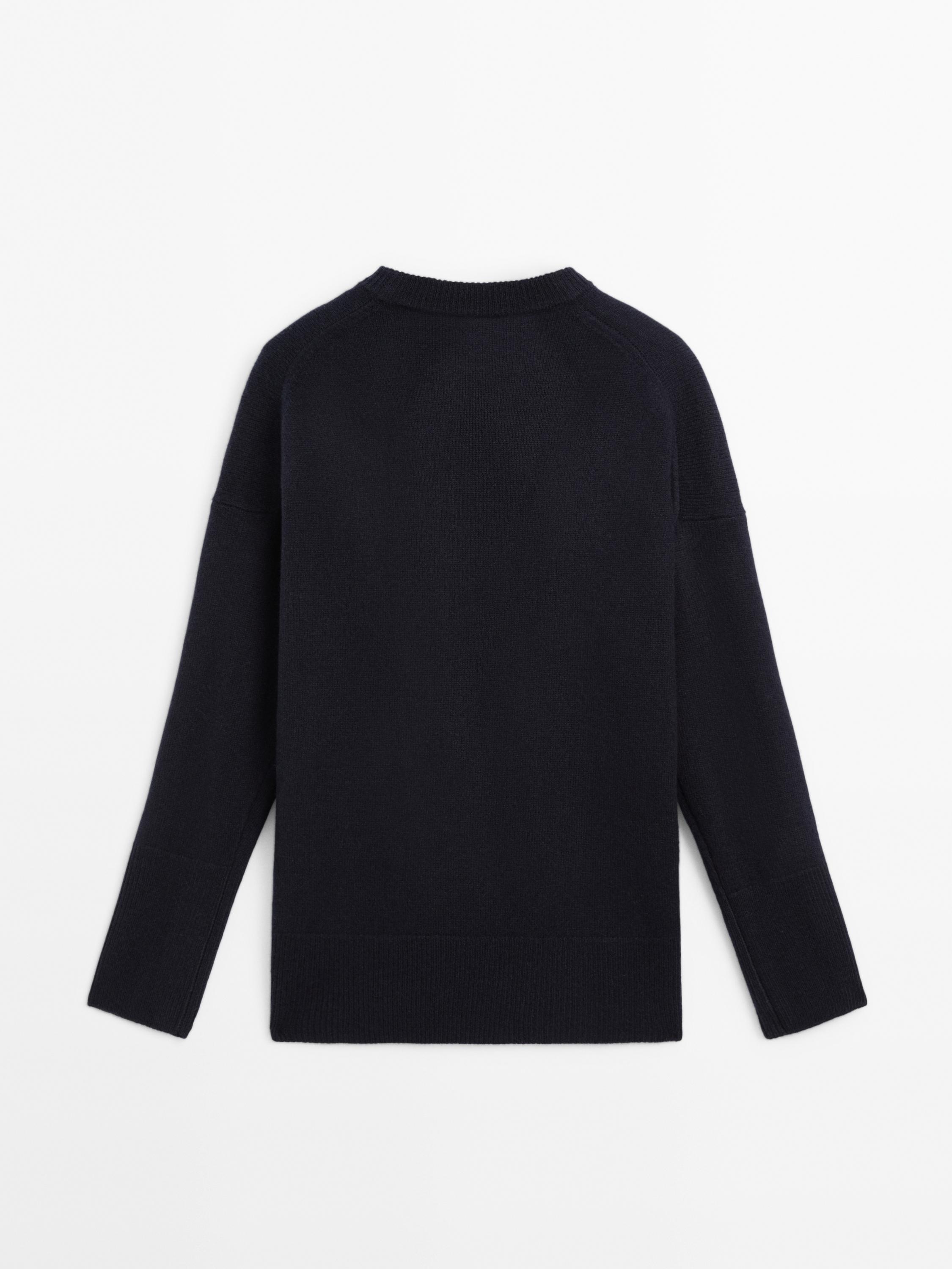 Wool blend knit sweater