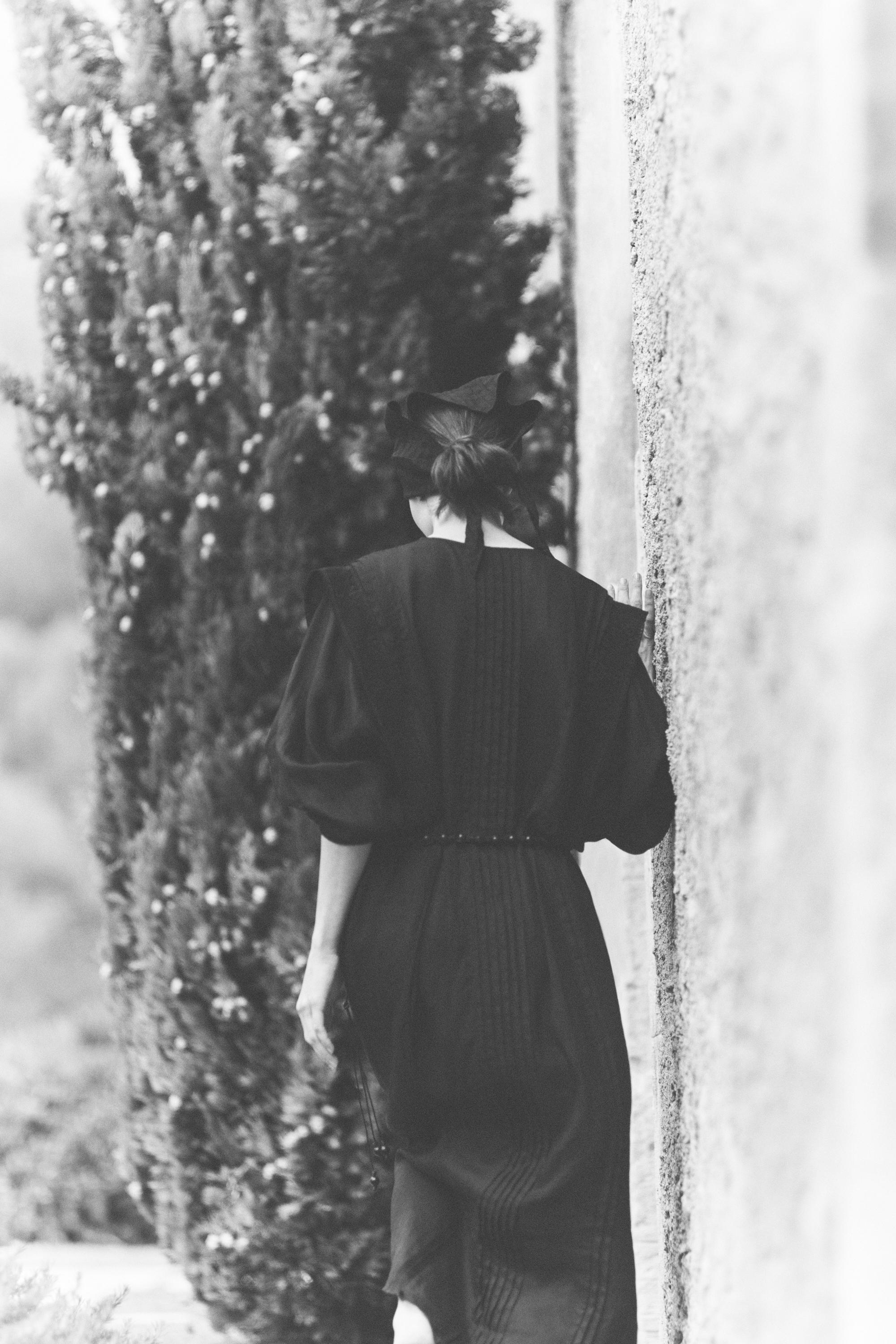 Flowing midi shirt dress — BLUE