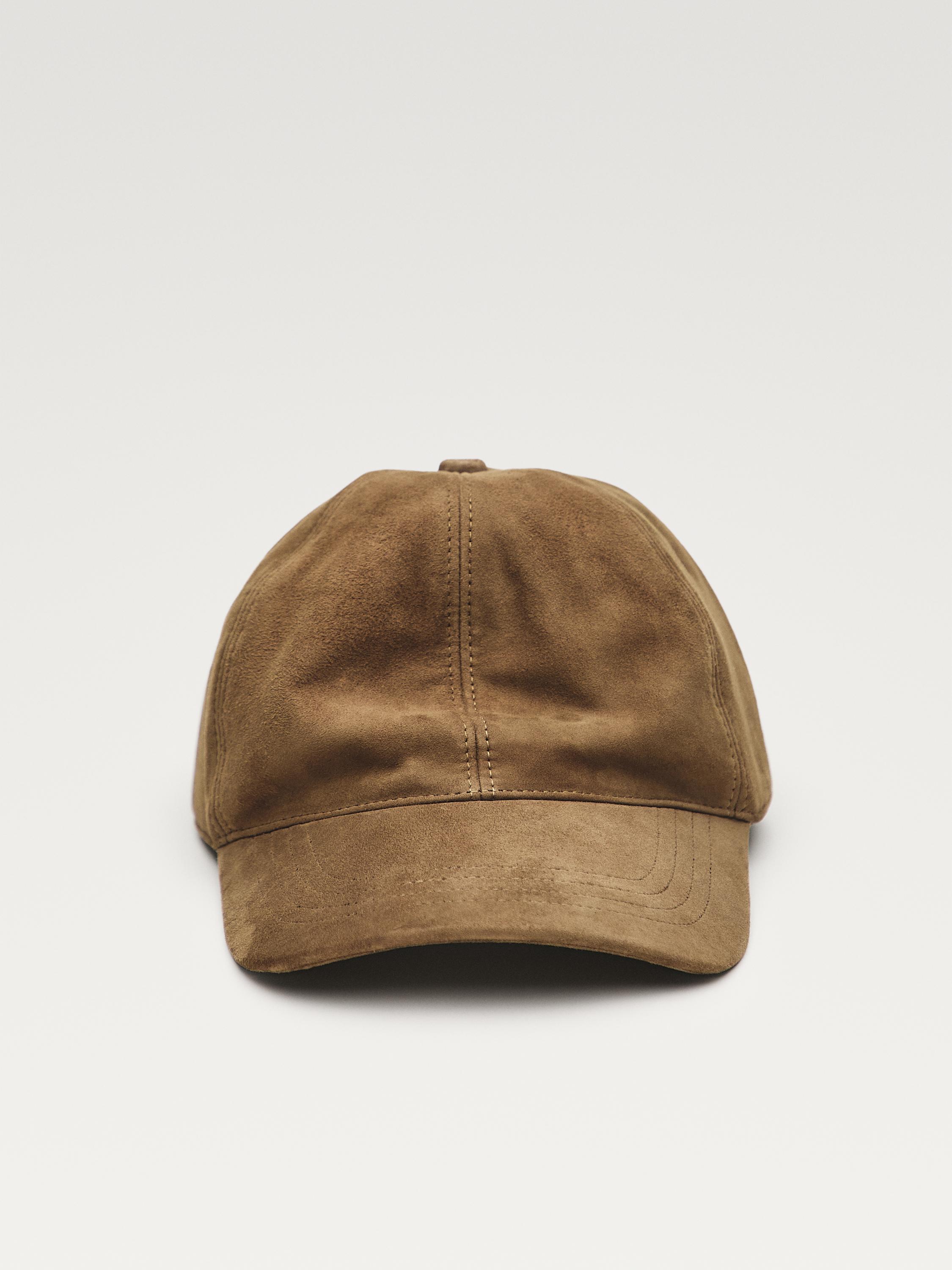 Split leather cap