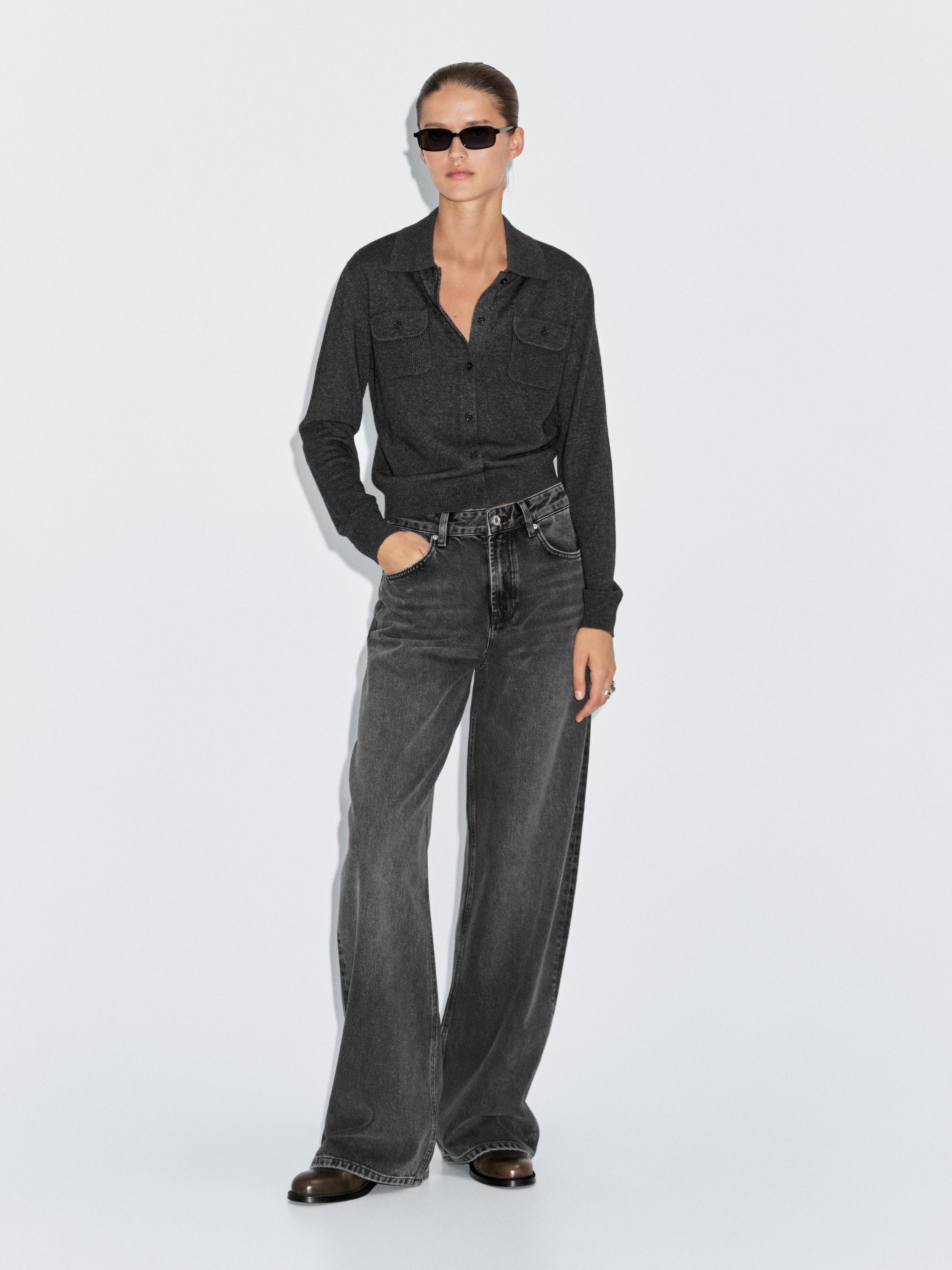 High-waist barrel fit jeans