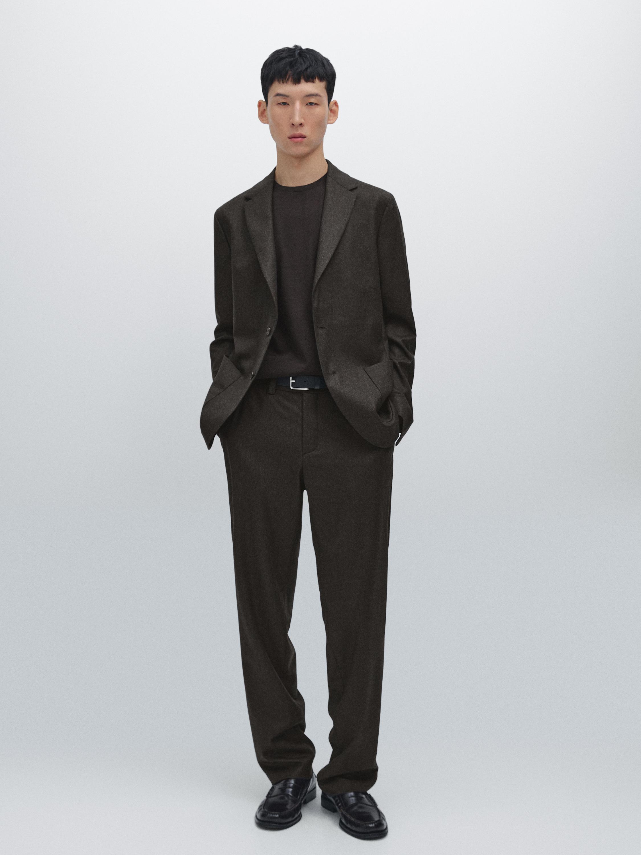 100% wool suit trousers