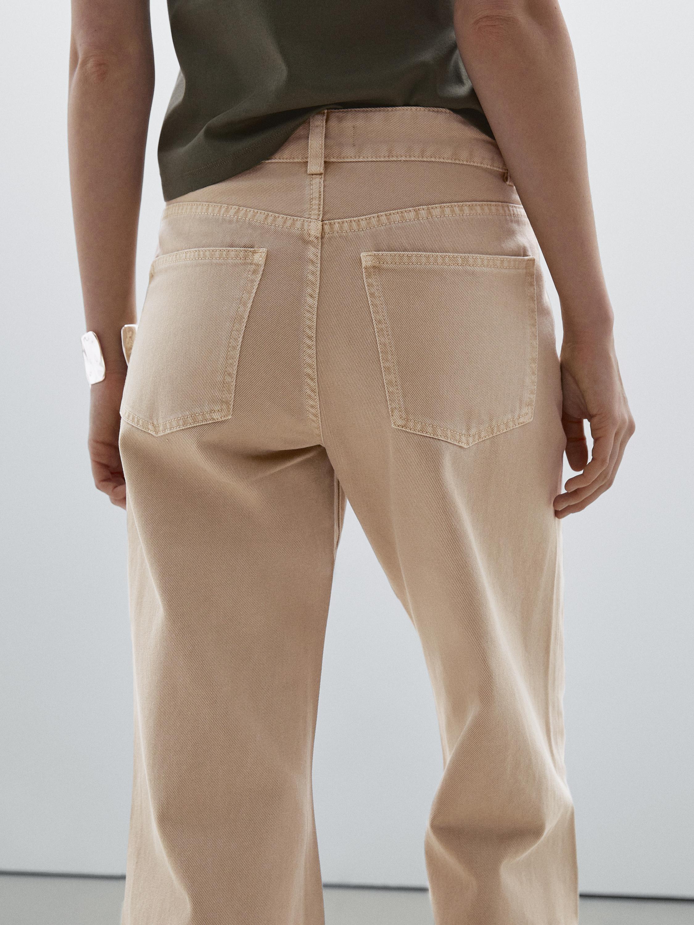 Mid-rise flared jeans